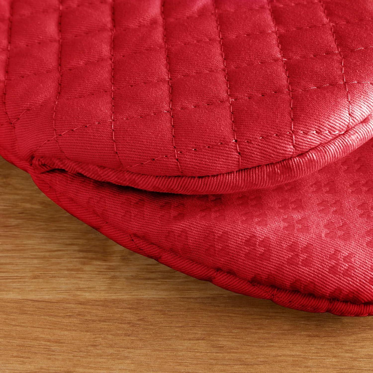 imageKitchenAid Asteroid Mini Oven Mitt Set 55quotx8quot Dried Rose 2 PieceFire Red