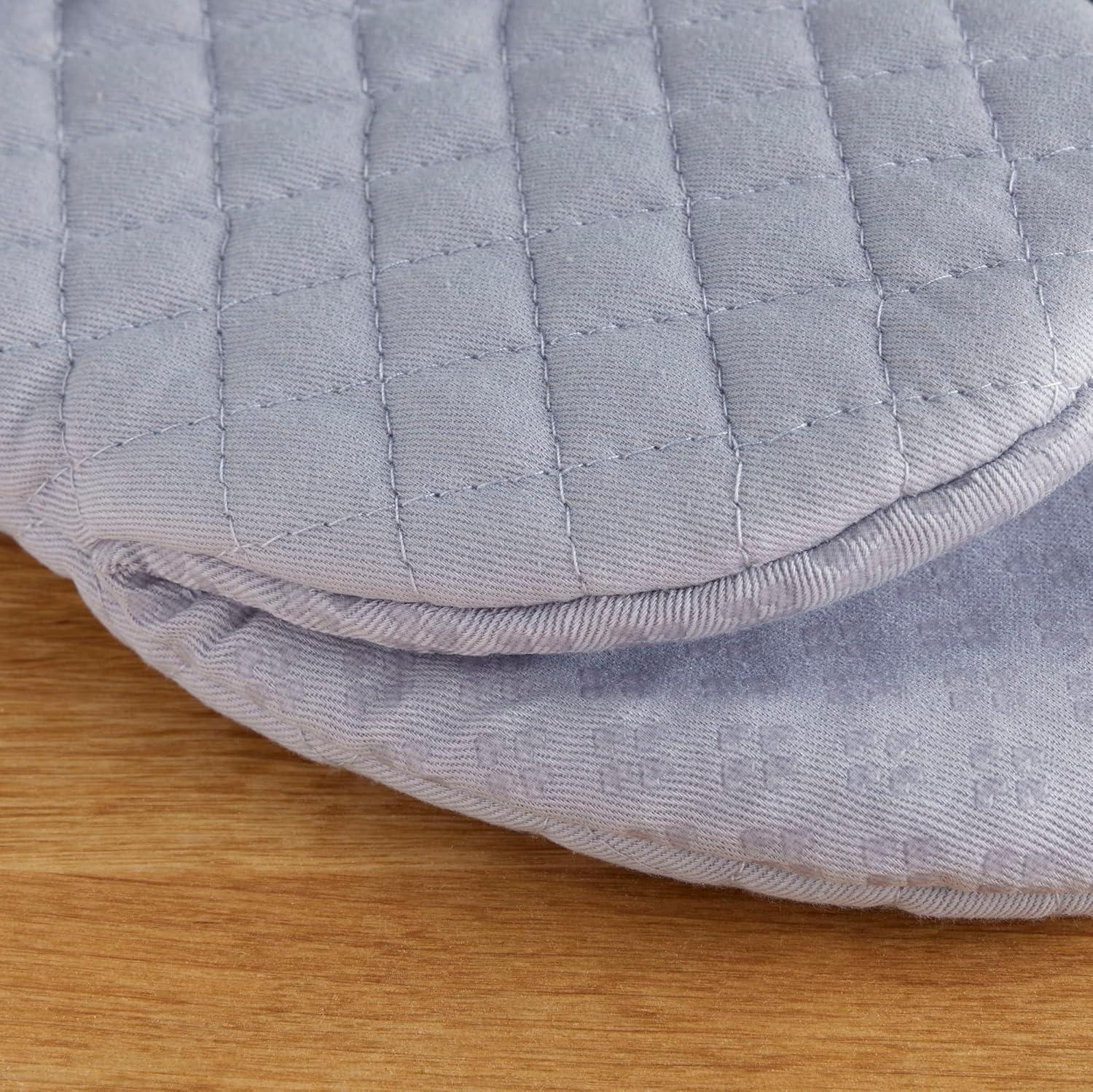 imageKitchenAid Asteroid Mini Oven Mitt Set 55quotx8quot Dried Rose 2 PieceLavender Cream