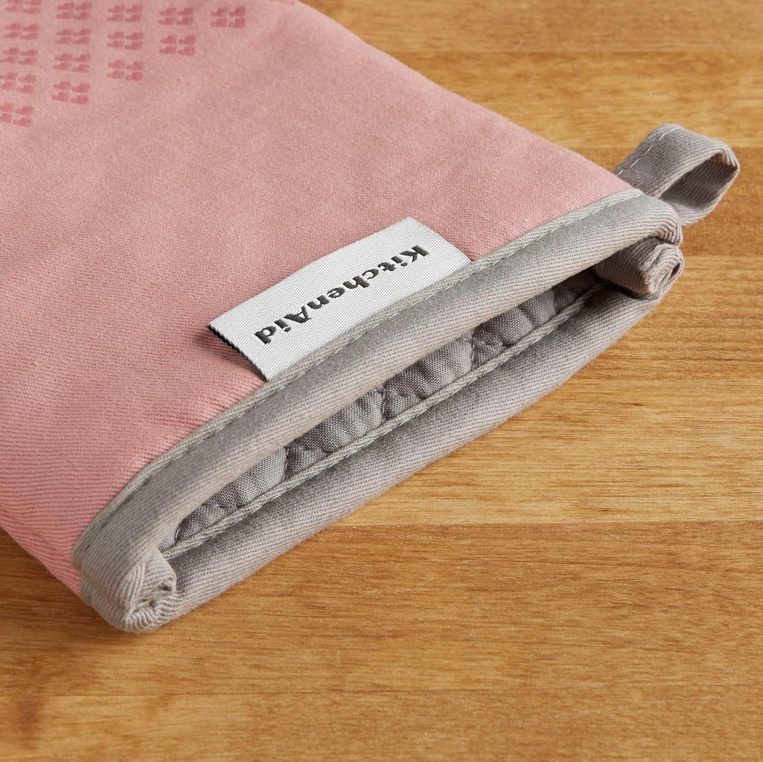 imageKitchenAid Asteroid Oven Mitt Set 7quotx125quot Aqua Sky 2 PieceDried Rose