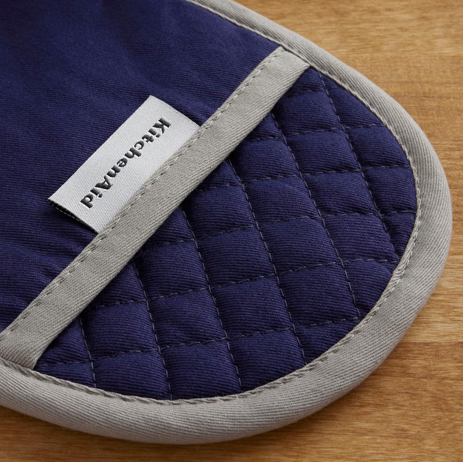 imageKitchenAid Asteroid Pot Holder 2Pack Set Dried Rose 65quotx10quotCobalt Blue