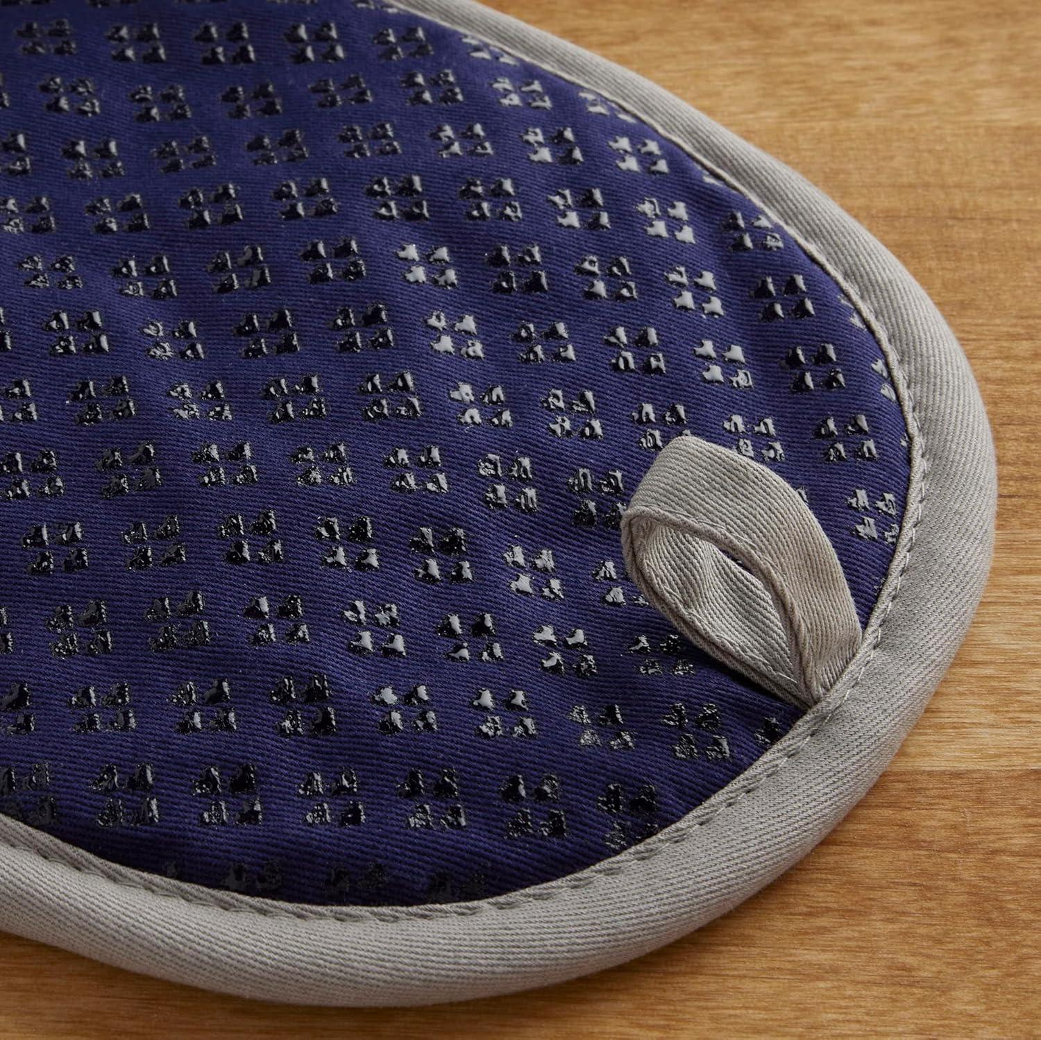 imageKitchenAid Asteroid Pot Holder 2Pack Set Dried Rose 65quotx10quotCobalt Blue