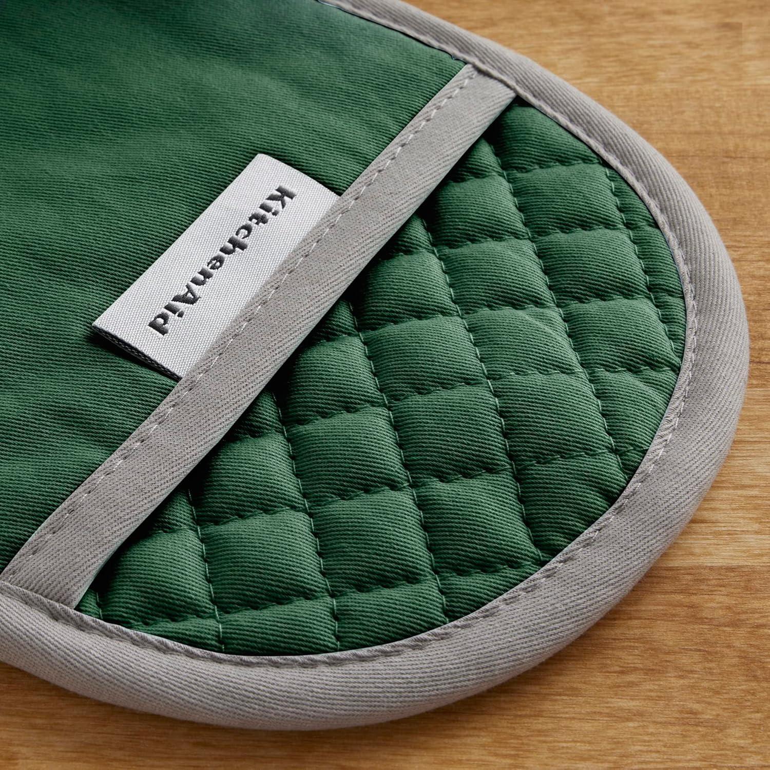 imageKitchenAid Asteroid Pot Holder 2Pack Set Dried Rose 65quotx10quotDark Green