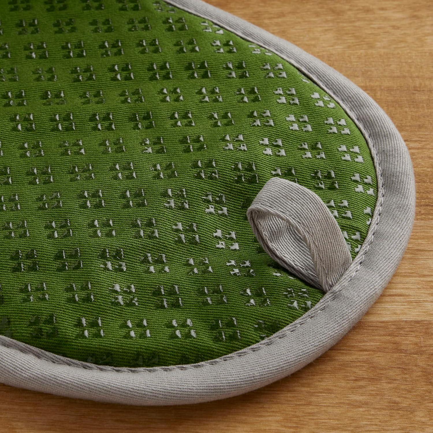 imageKitchenAid Asteroid Pot Holder 2Pack Set Dried Rose 65quotx10quotMatcha Green