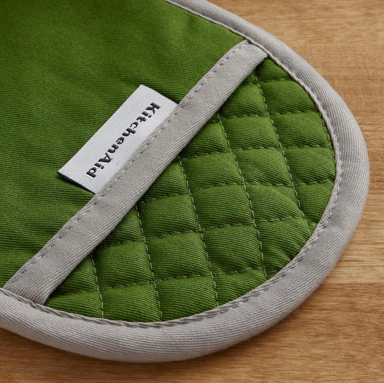 imageKitchenAid Asteroid Pot Holder 2Pack Set Dried Rose 65quotx10quotMatcha Green