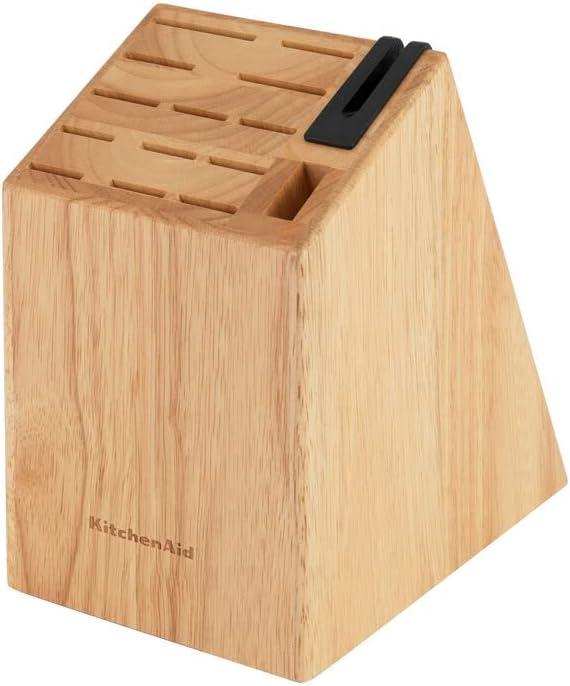 imageKitchenAid Classic Serrated Bread Knife with CustomFit Blade Cover 8inch Sharp Kitchen Knife HighCarbon Japanese Stainless Steel Blade Black15Piece