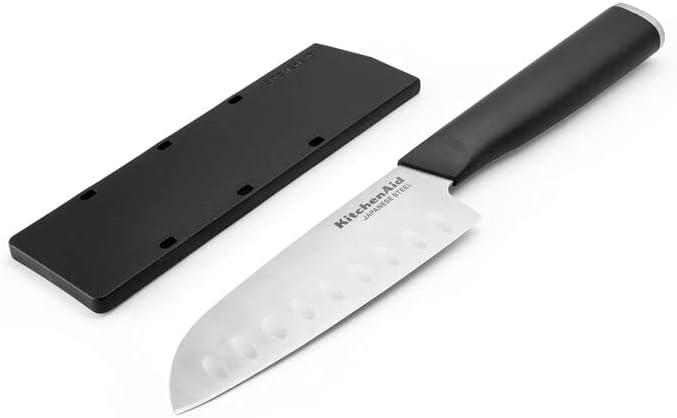 imageKitchenAid Classic Serrated Bread Knife with CustomFit Blade Cover 8inch Sharp Kitchen Knife HighCarbon Japanese Stainless Steel Blade Black5