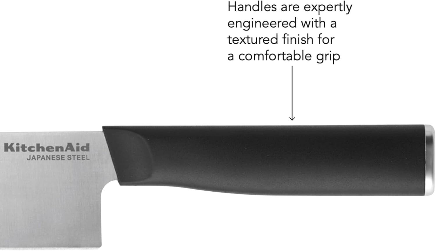 imageKitchenAid Classic Serrated Bread Knife with CustomFit Blade Cover 8inch Sharp Kitchen Knife HighCarbon Japanese Stainless Steel Blade Black7
