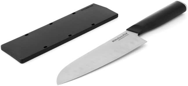 imageKitchenAid Classic Serrated Bread Knife with CustomFit Blade Cover 8inch Sharp Kitchen Knife HighCarbon Japanese Stainless Steel Blade Black7