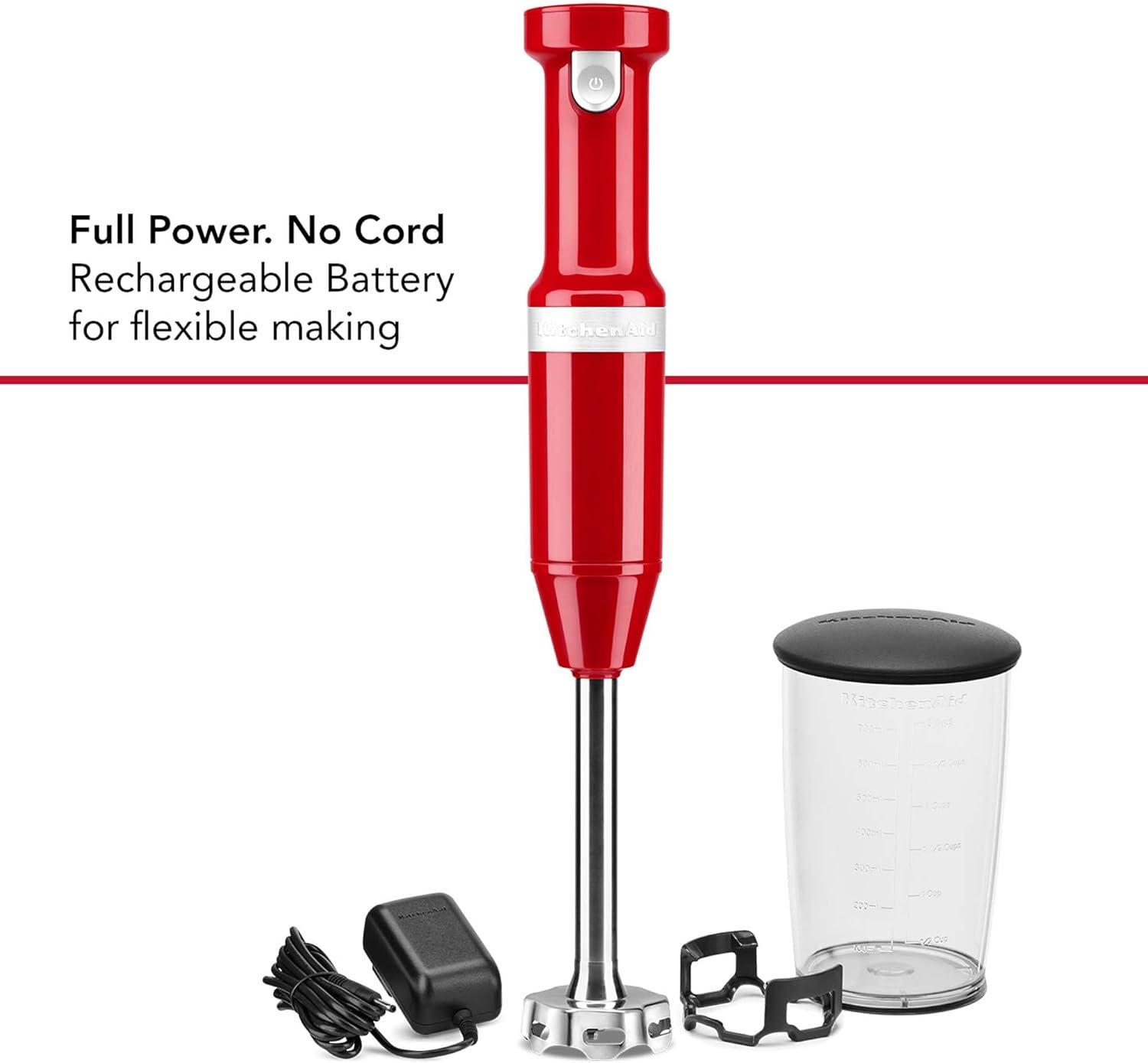 imageKitchenAid Cordless Variable Speed Hand Blender KHBBV53Empire Red