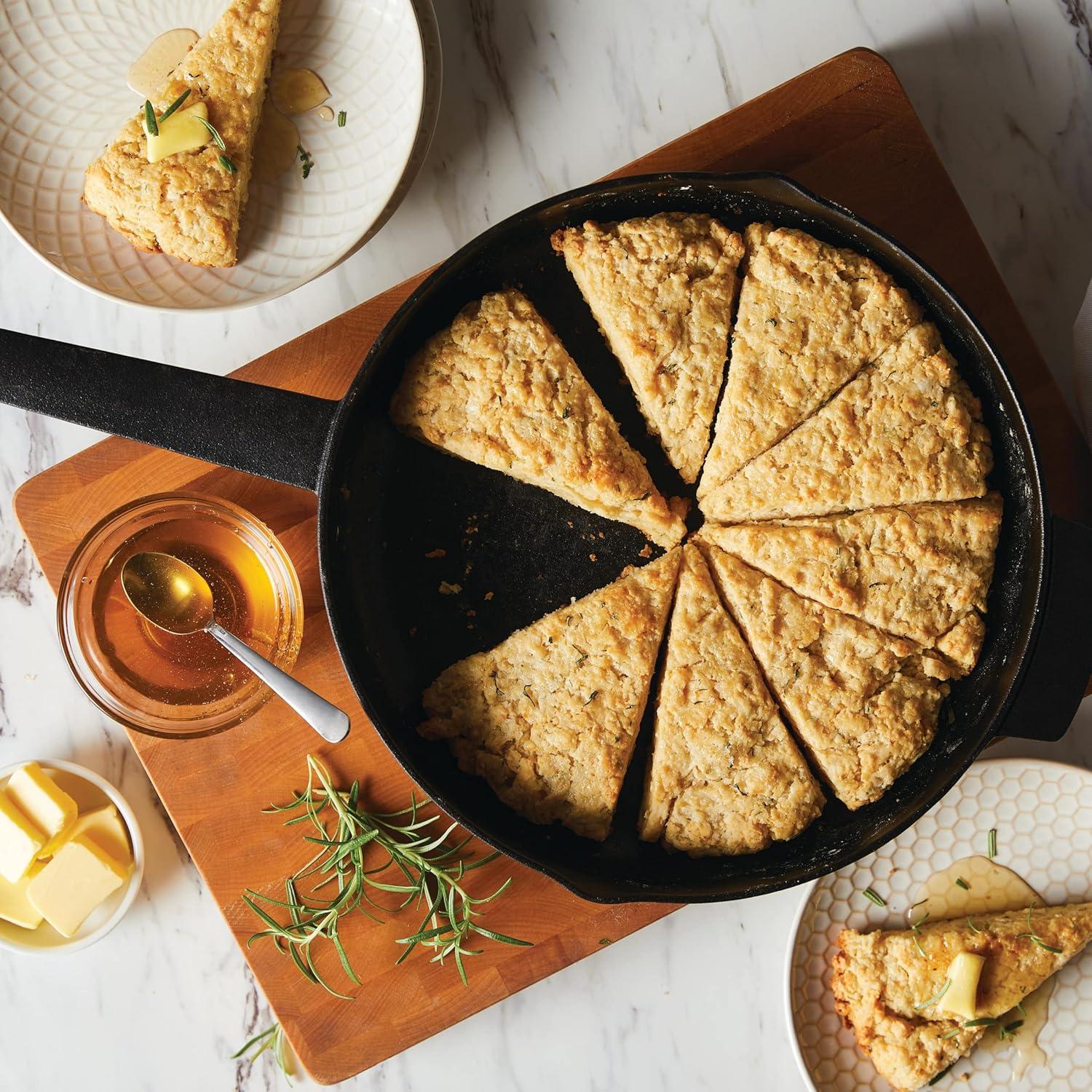 imageKitchenAid Enameled Cast Iron Frying PanSkillet with Helper Handle and Pour Spouts 12 Inch PistachioCast Iron Black