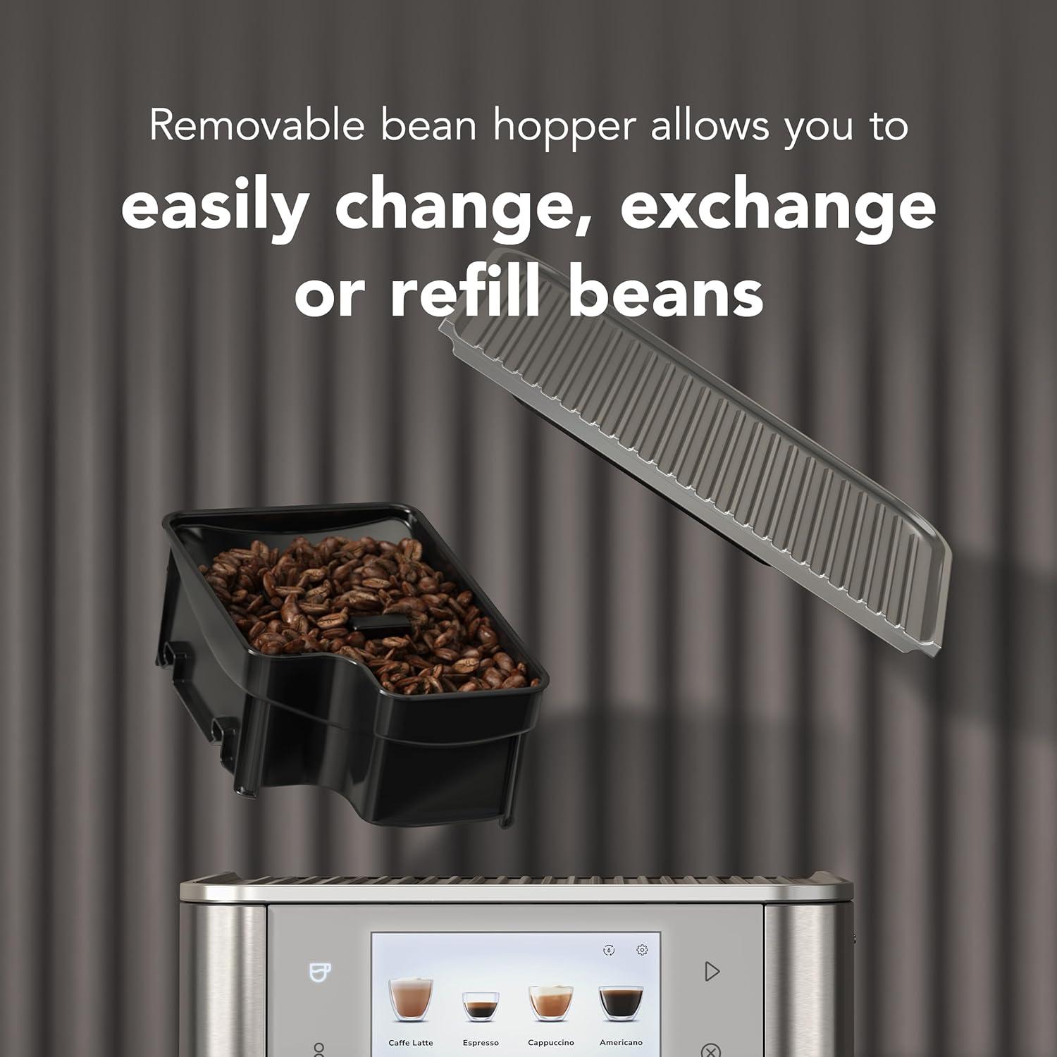 imageKitchenAid Fully Automatic Espresso Machine KF8 with Milk Attachment ampamp Plant Based Milk Options KES8558JP JuniperCast Iron Black