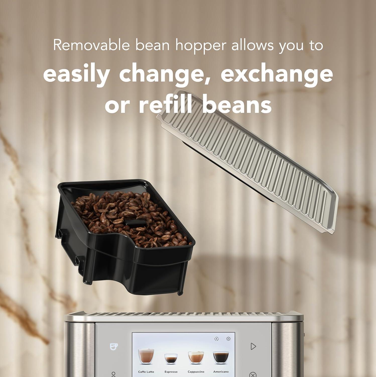 imageKitchenAid Fully Automatic Espresso Machine KF8 with Milk Attachment ampamp Plant Based Milk Options KES8558JP JuniperPorcelain