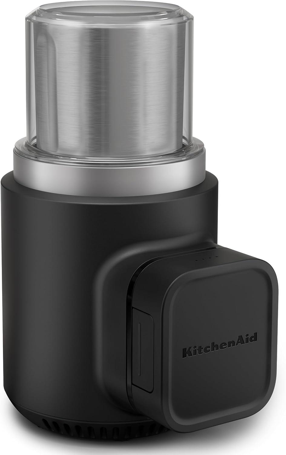imageKitchenAid Go Cordless Personal Blender battery included KSBR256 Black MatteBlade Grinder