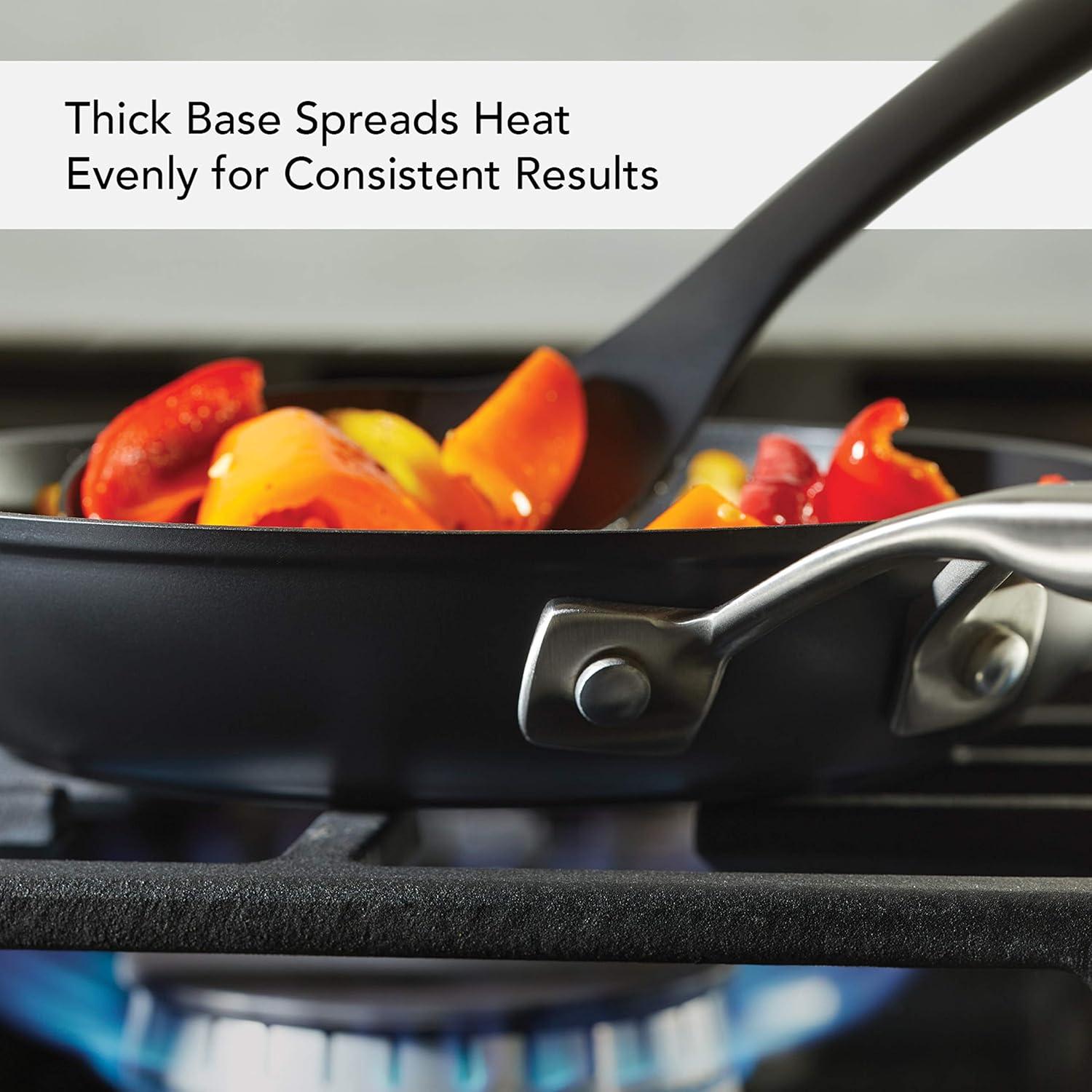 imageKitchenAid Hard Anodized Induction Nonstick Cookware Pots and Pans Set 10 Piece Matte BlackSkillet 825