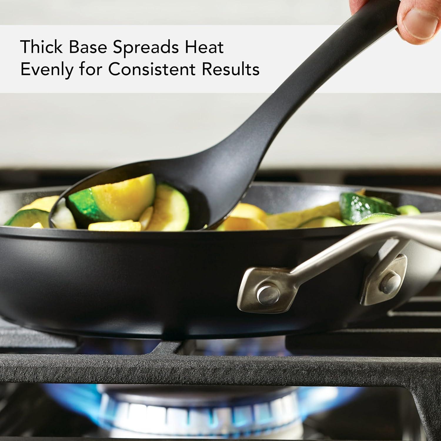 imageKitchenAid Hard Anodized Induction Nonstick Cookware Pots and Pans Set 10 Piece Matte BlackSkillet Set 4 Piece