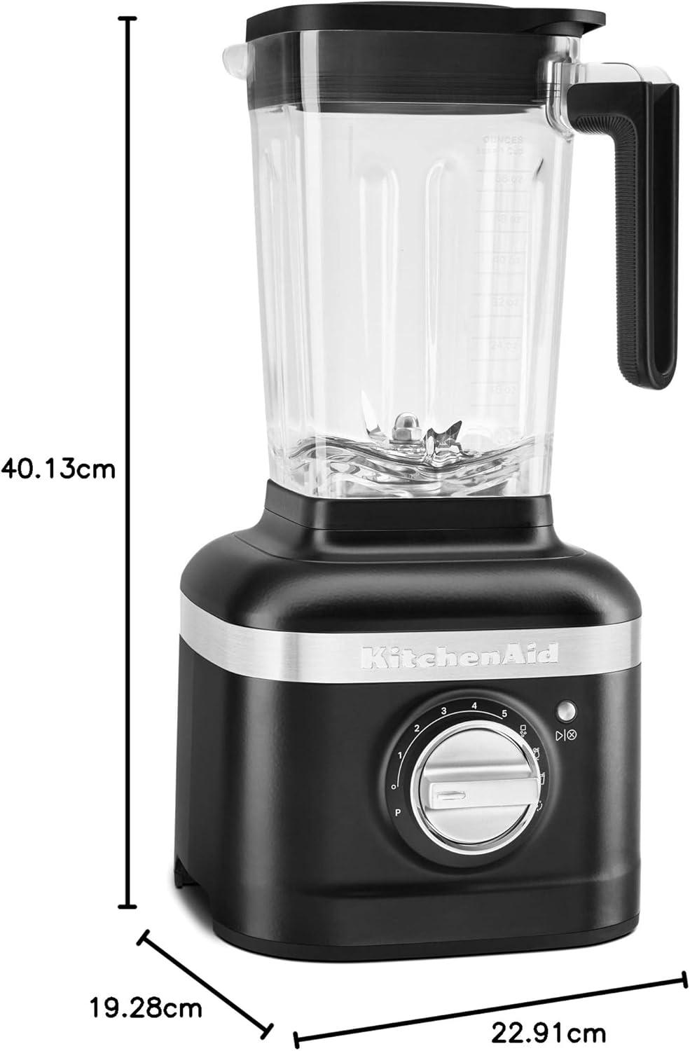 imageKitchenAid K400 Variable Speed Blender KSB4027 Blue Velvet 56 ozBlack Matte