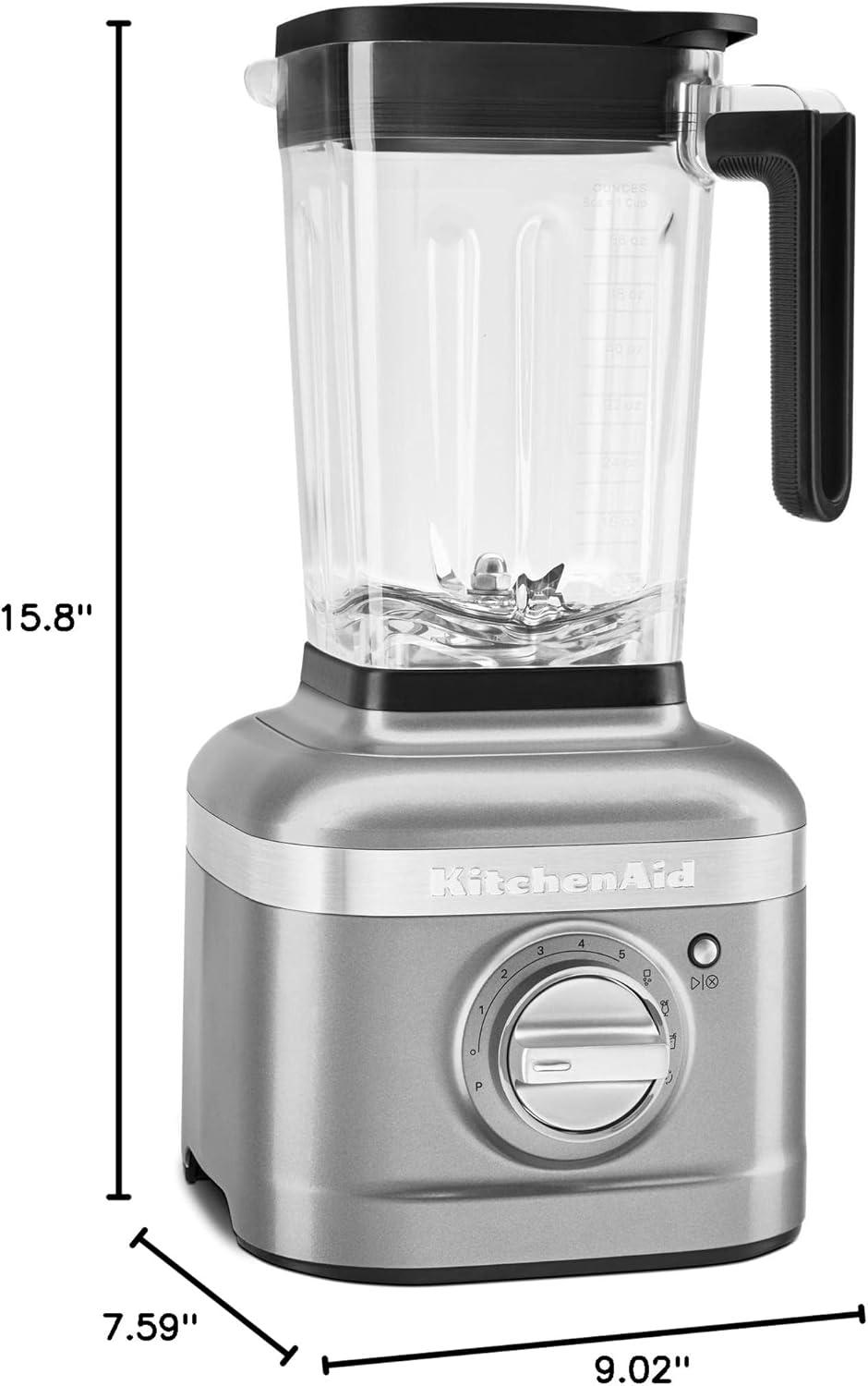 imageKitchenAid K400 Variable Speed Blender KSB4027 Blue Velvet 56 ozContour Silver