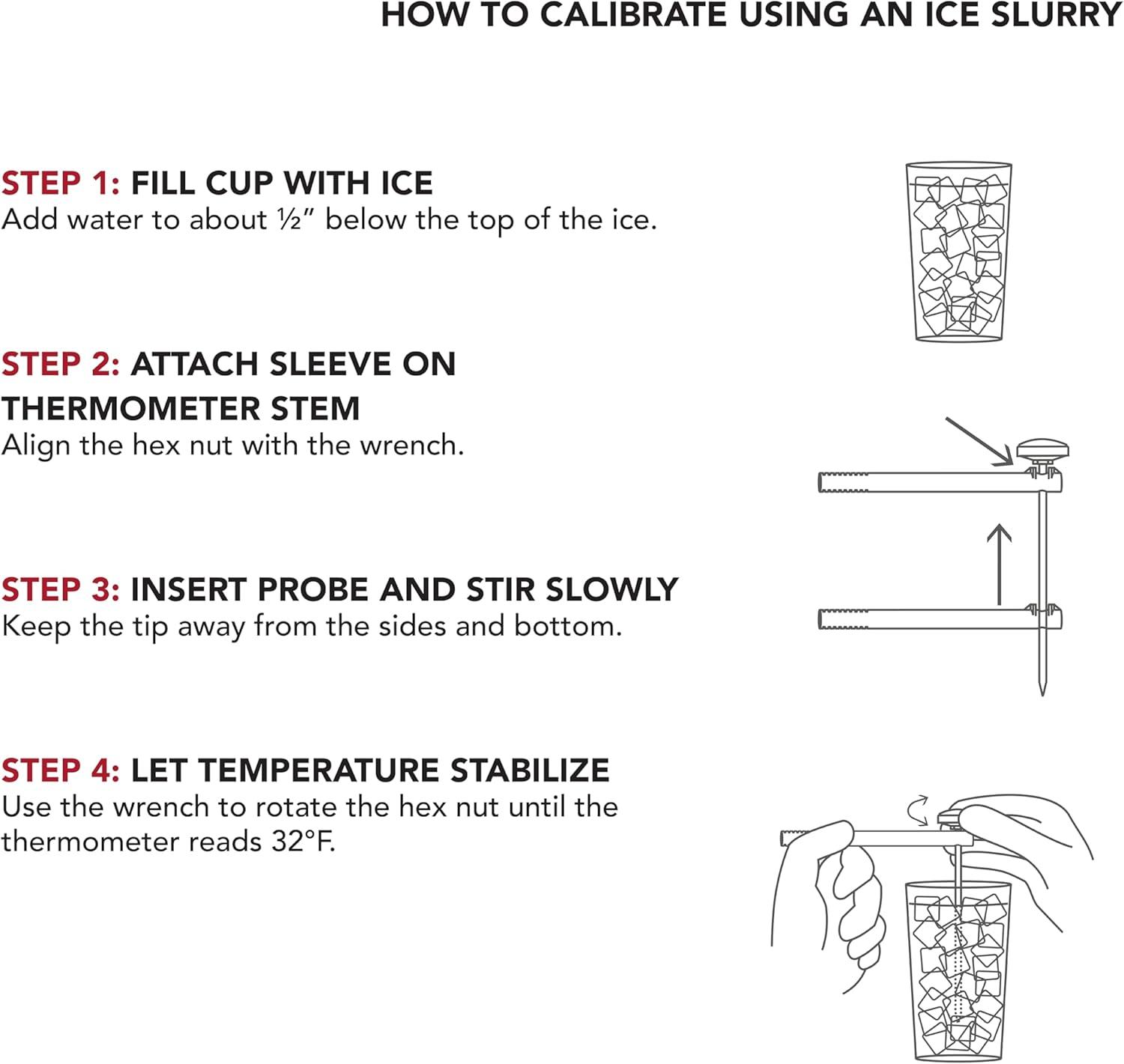 imageKitchenAid KQ919 Analog Instant Read Food and Meat Thermometer with 175inch Dial Recalibration Feature Black Storage SleevePistachio