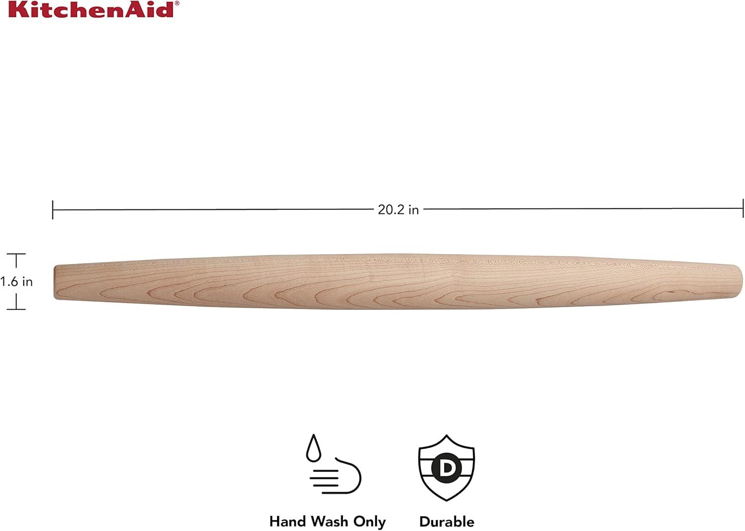 imageKitchenAid Maplewood French Rolling Pin 22Inch Brown