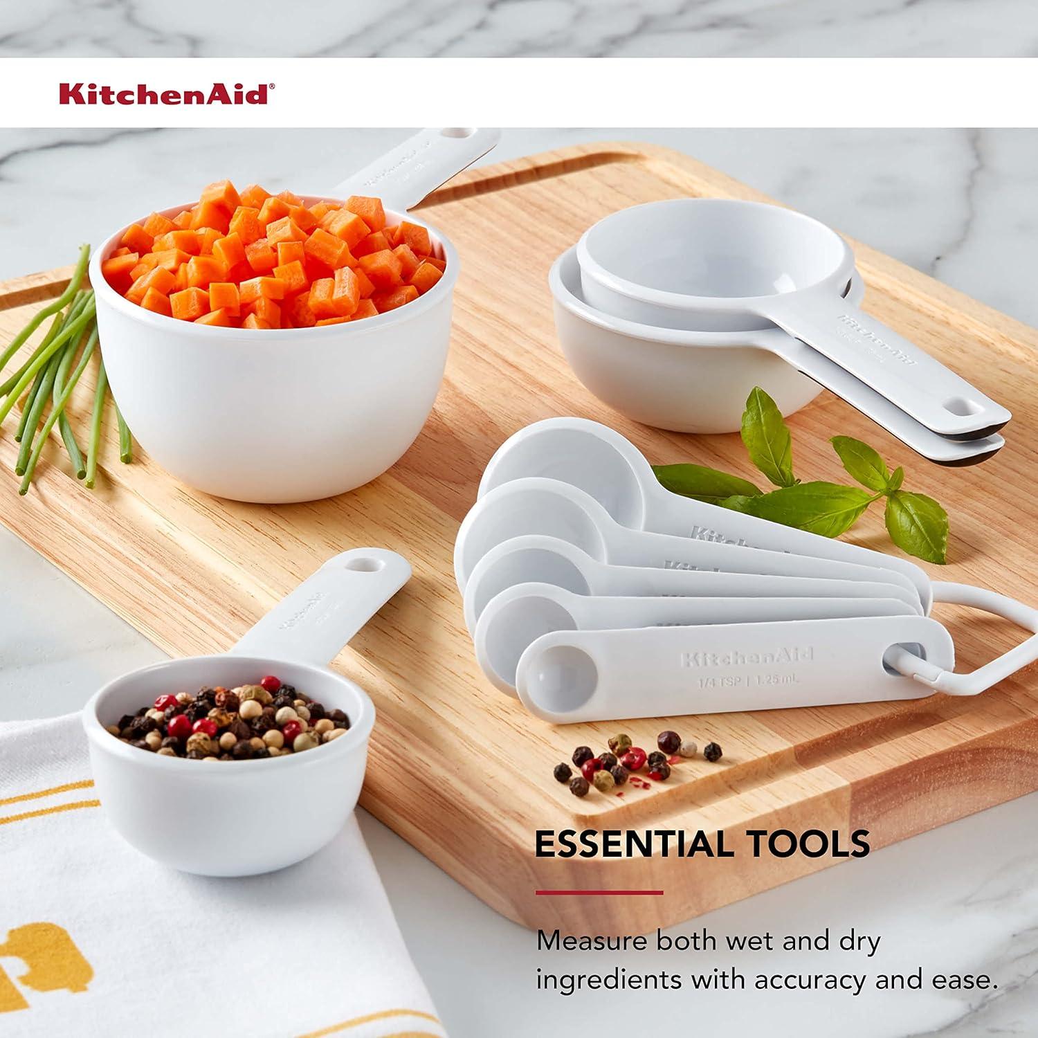 imageKitchenAid Measuring Cups and Spoon Set Beetroot 9PieceWhite