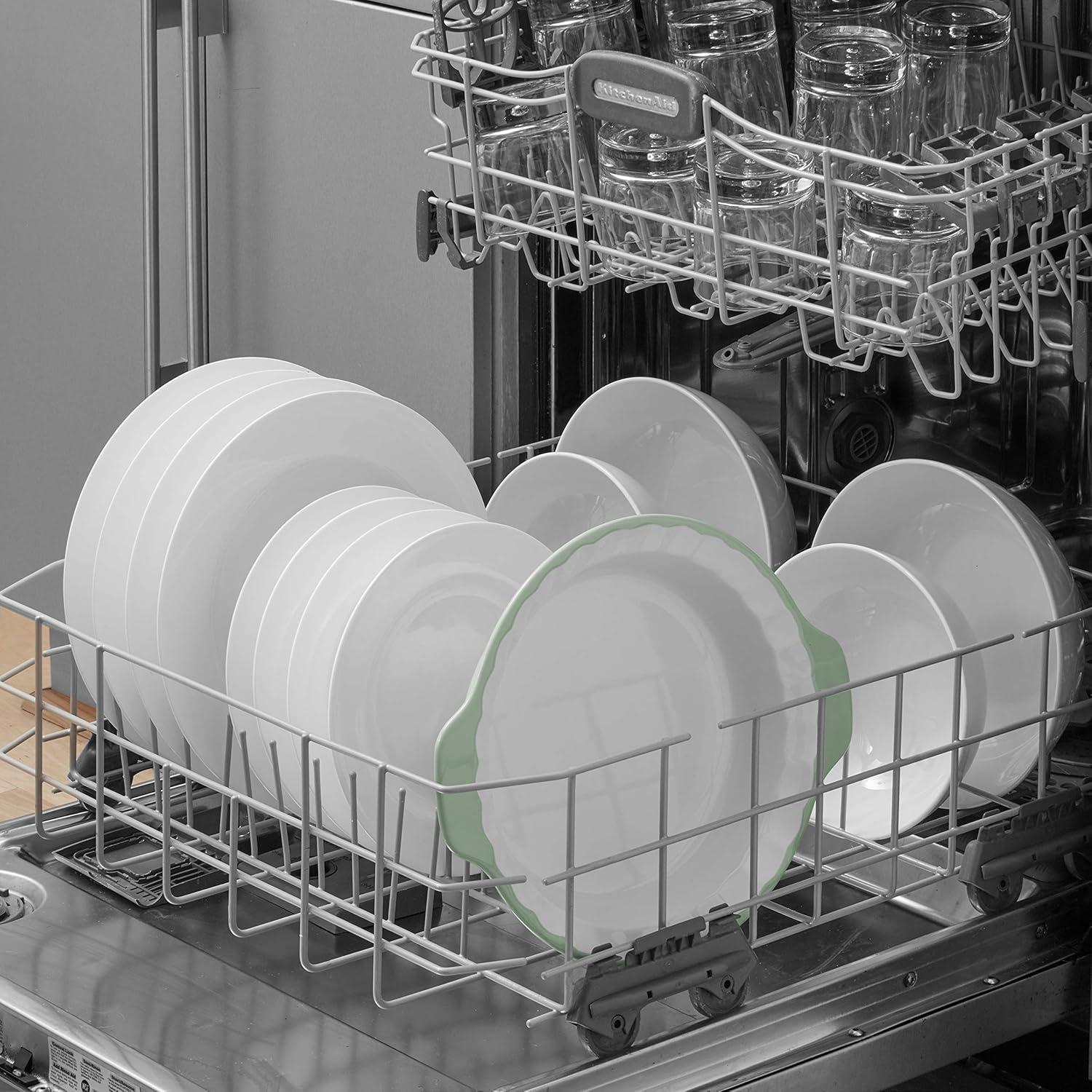 imageKitchenAid Pie Plate Vitrified Stoneware 1083in 1252in 217in Blue VelvetPistachio