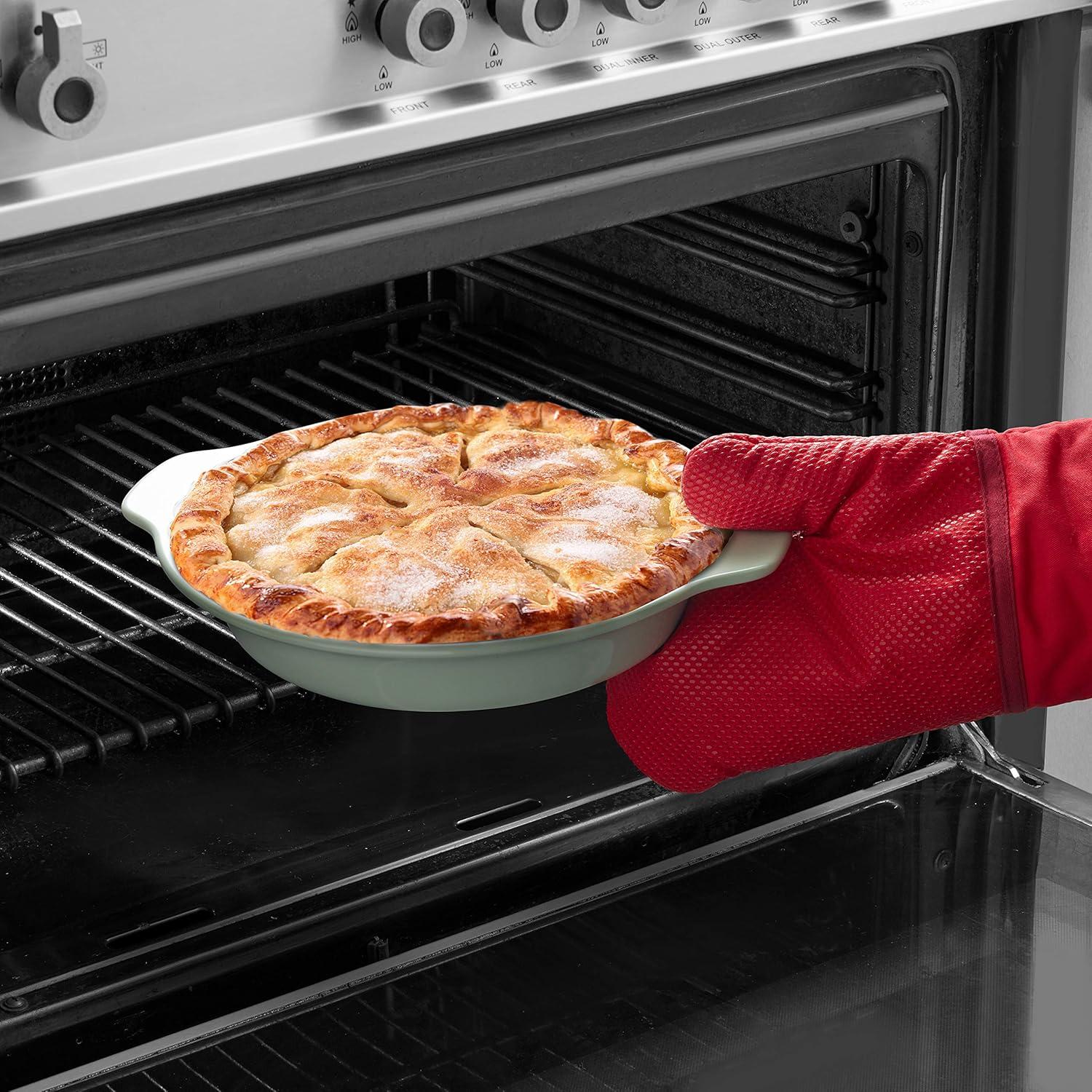 imageKitchenAid Pie Plate Vitrified Stoneware 1083in 1252in 217in Blue VelvetPistachio