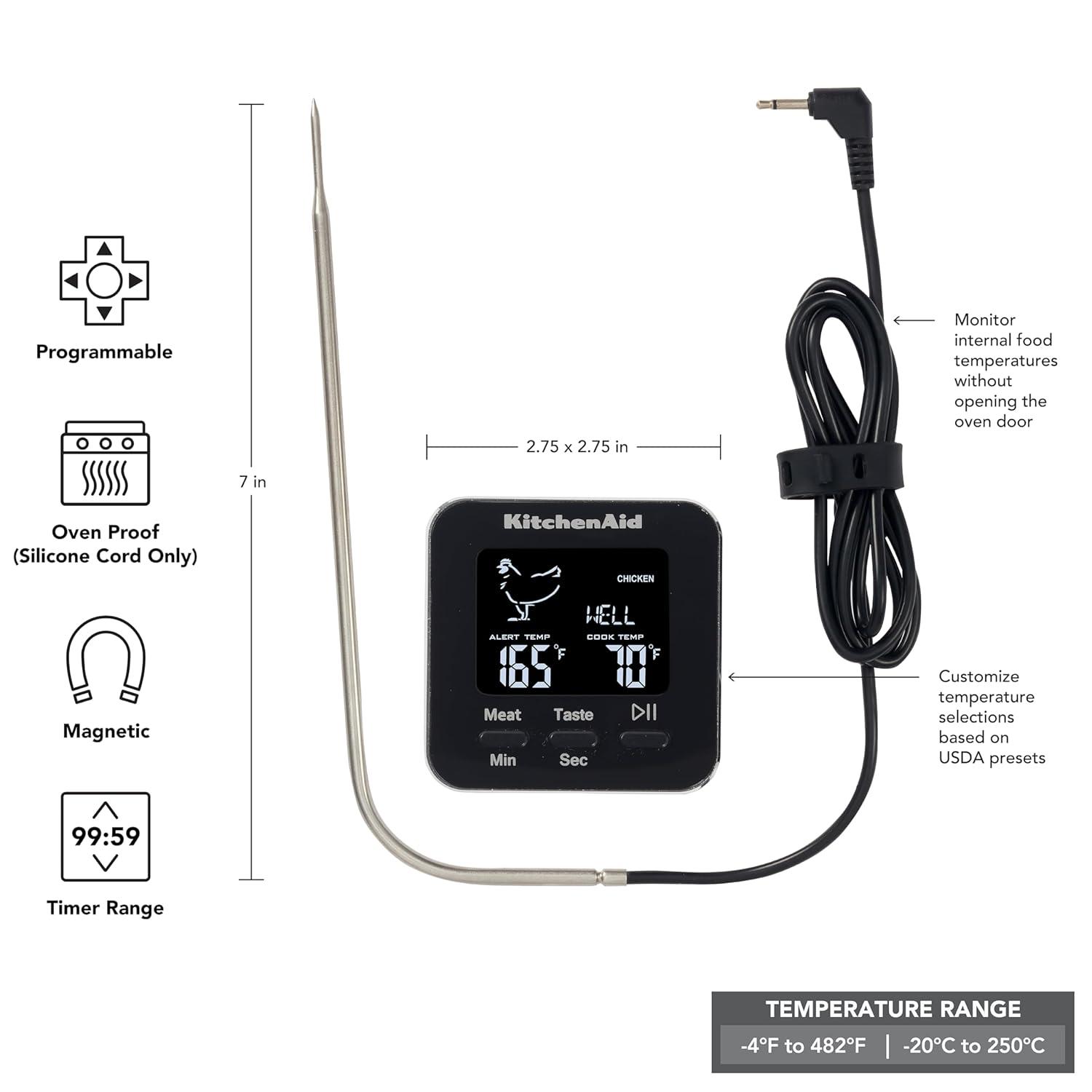imageKitchenAid Programmable Wired Probe ThermometerBlack