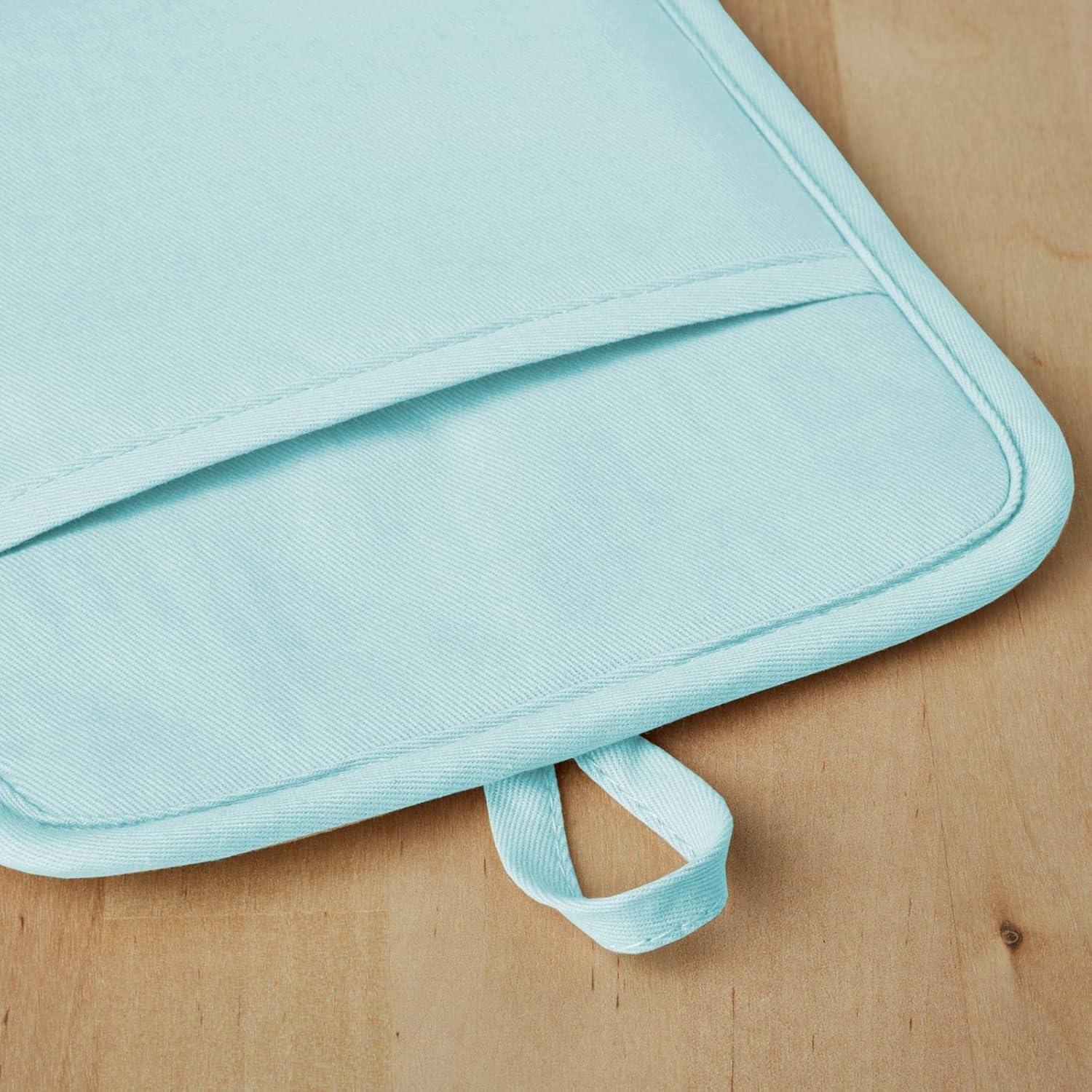 imageKitchenAid Ribbed Soft Silicone Pot Holder 2Pack Set Lavender Cream Purple 7quotx9quotMineral Water