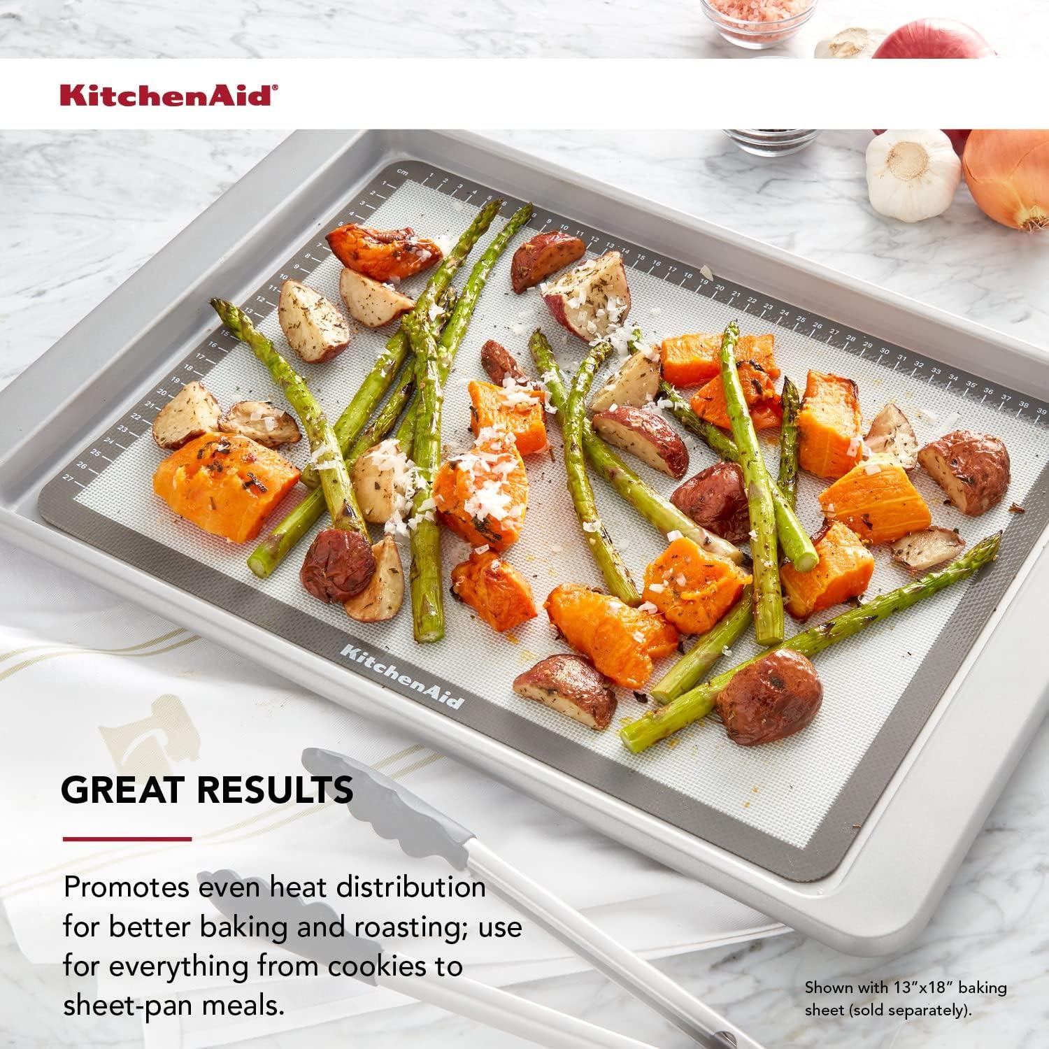imageKitchenAid Silicone Large Baking Mat 12x17Inch Gray17L x 12W