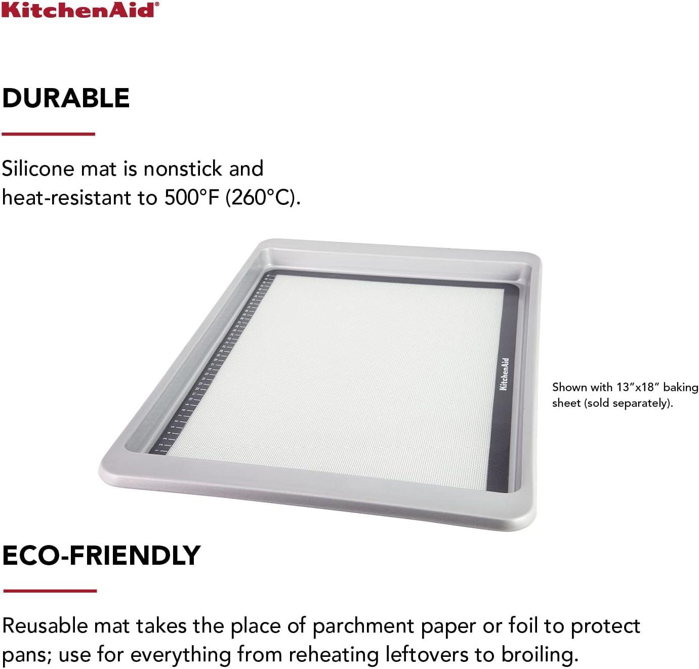 imageKitchenAid Silicone Large Baking Mat 12x17Inch Gray17L x 12W