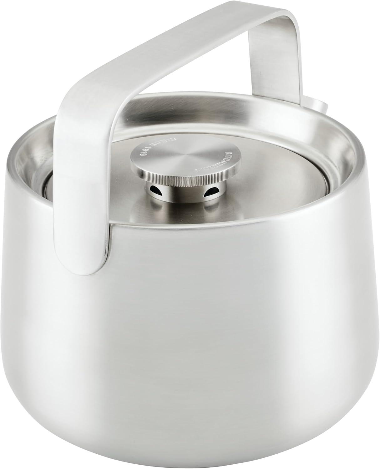 imageKitchenAid Teakettles Stainless Steel Whistling Teakettle 19 Quart Brushed Stainless SteelBrushed Stainless Steel