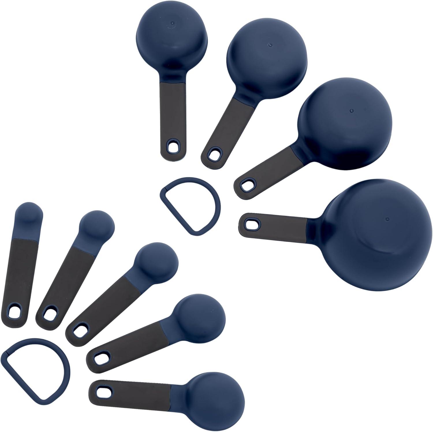 imageKitchenAid Universal Easy To Read Measuring Cup and Spoon Set with Soft Grip Handle for Maximum Control Hang Hole and Nesting For Easy Storage Dishwasher Safe 9 Piece Lavender CreamInk Blue