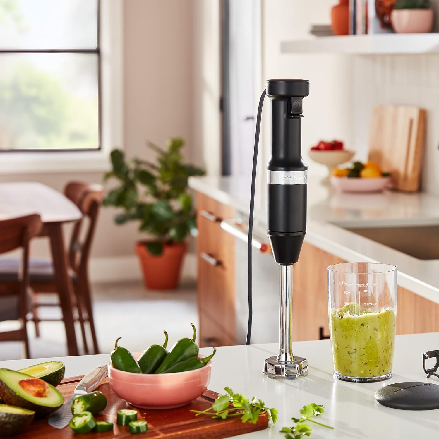 imageKitchenAid Variable Speed Corded Hand Blender KHBV53 Blue VelvetMatte Black