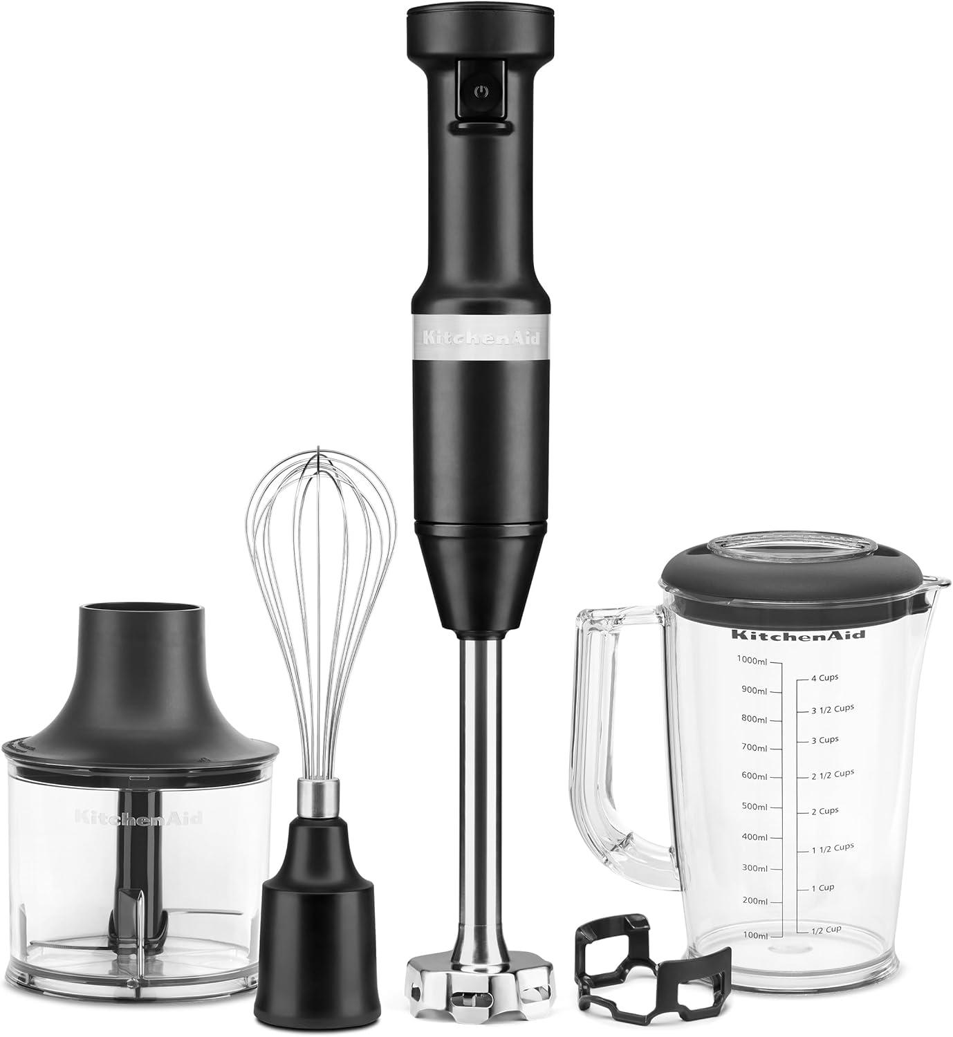 imageKitchenAid Variable Speed Corded Hand Blender KHBV53 Blue VelvetMatte Black