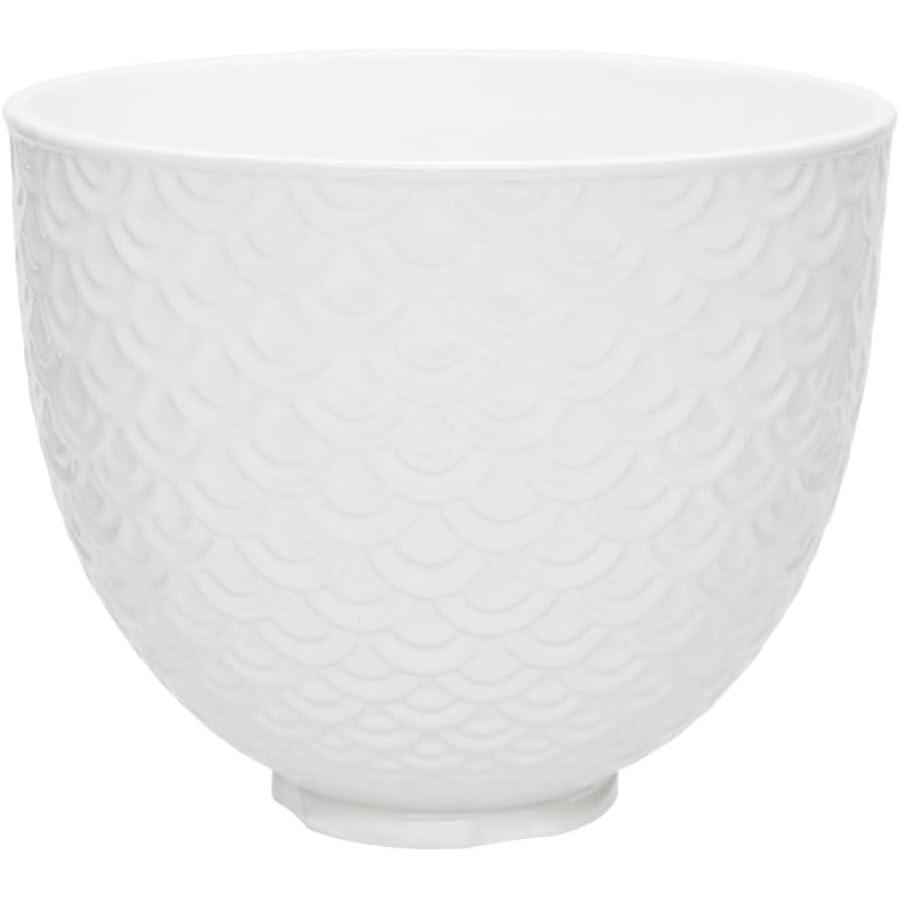 imageKitchenAid 5 Quart Ceramic Bowl for all 455 Quart TiltHead Stand Mixers KSM2CB5TWM White Mermaid lace