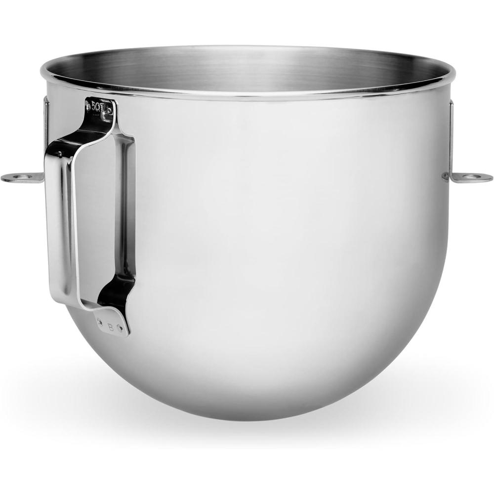 imageKitchenAid 5 Quart Polished Stainless Steel Bowl with Flat Handle for your BowlLift Stand Mixer K5ASBP