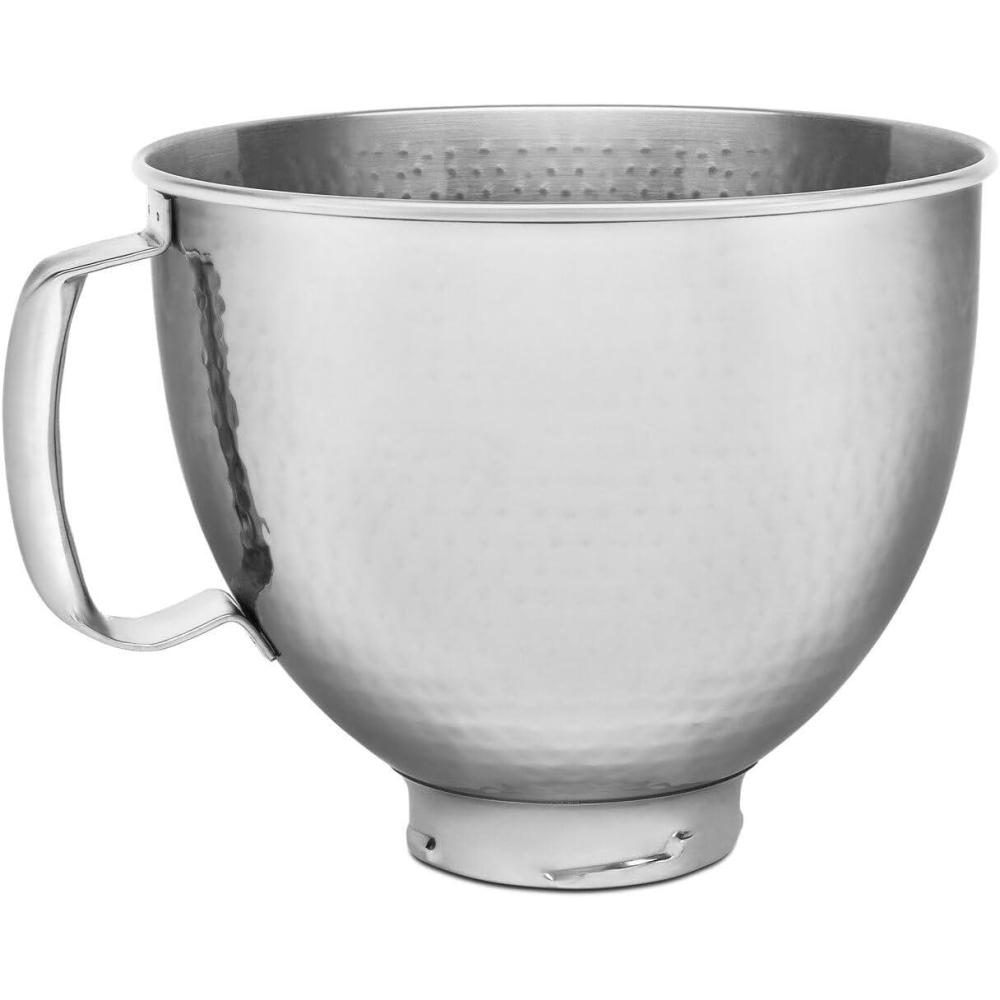 imageKitchenAid 5 Quart Stainless Steel Bowl for all 455 Quart TiltHead Stand Mixers KSM5SSBHM Hammered Stainless