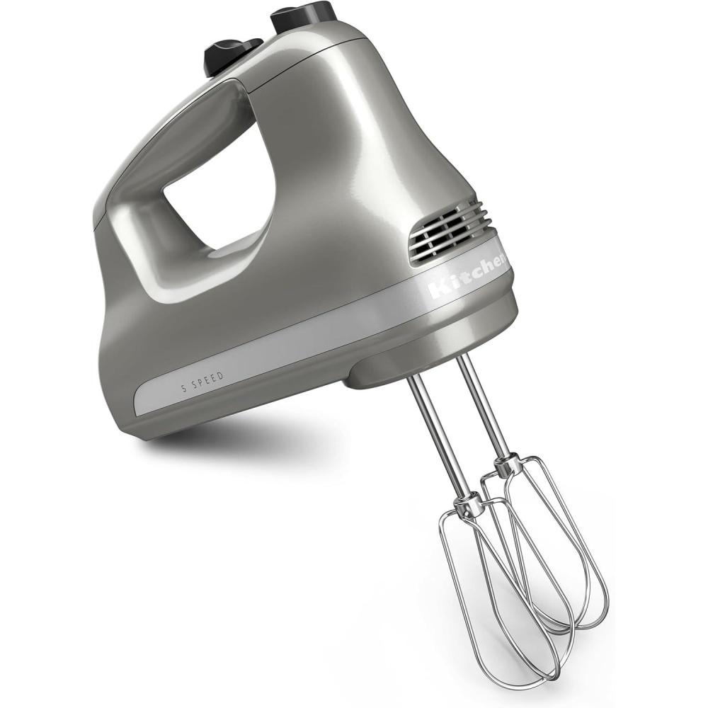 imageKitchenAid 5Speed Ultra Power Hand Mixer  KHM512 Velvet BlueContour Silver