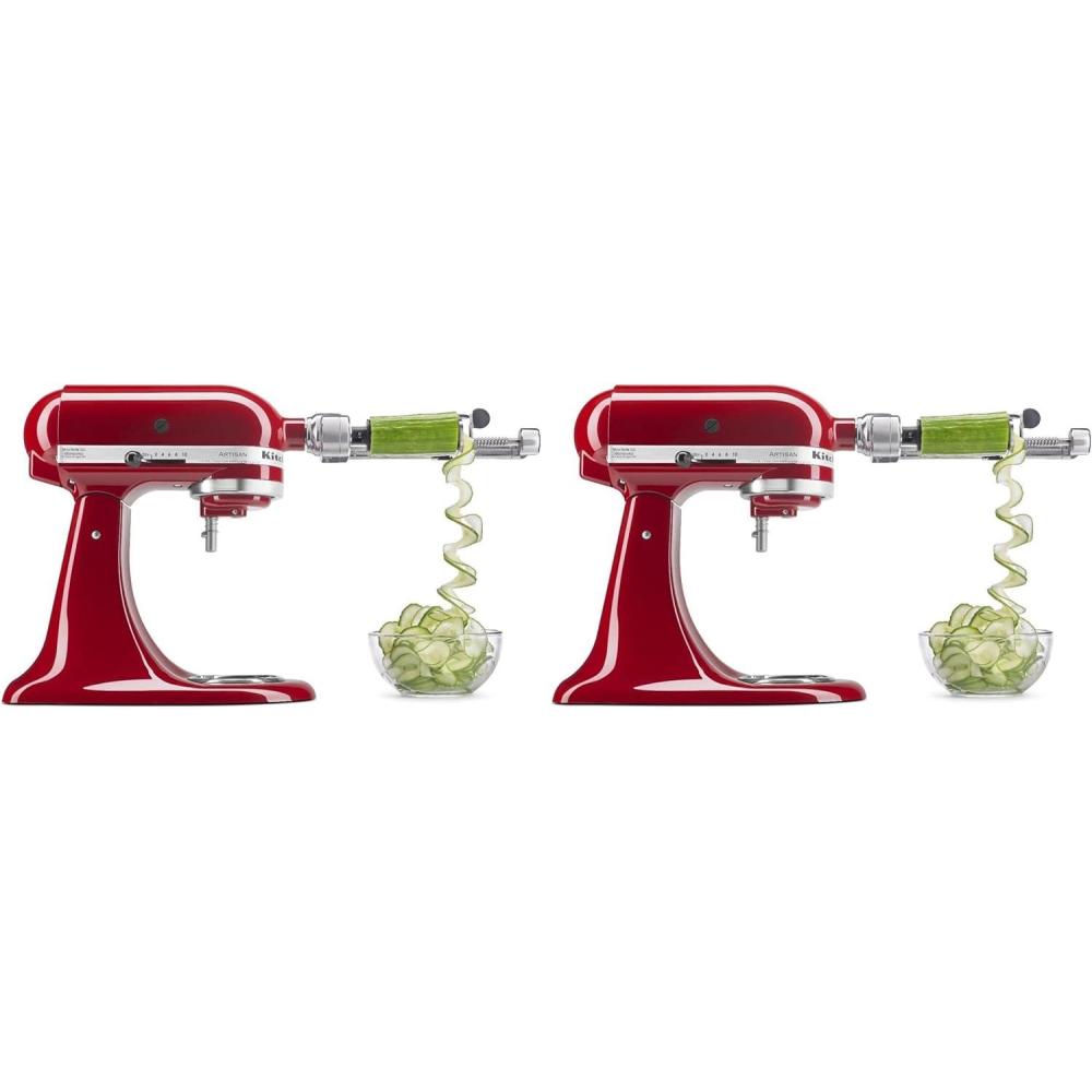imageKitchenAid 7 Blade Spiralizer Plus with Peel Core and Slice  KSM2APC1 Pack of 2