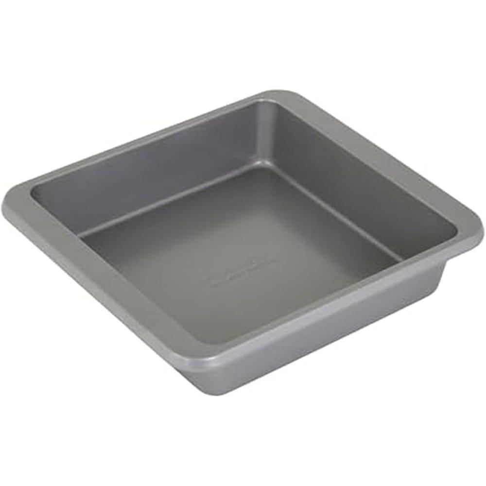 imageKitchenAid 9in Nonstick Aluminized Steel Square Cake Pan Mineral WaterContour Silver