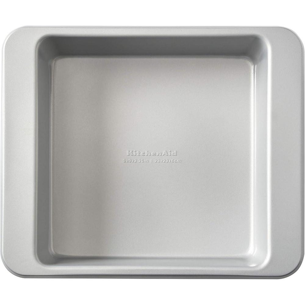 imageKitchenAid 9in Nonstick Aluminized Steel Square Cake Pan Mineral WaterSilver