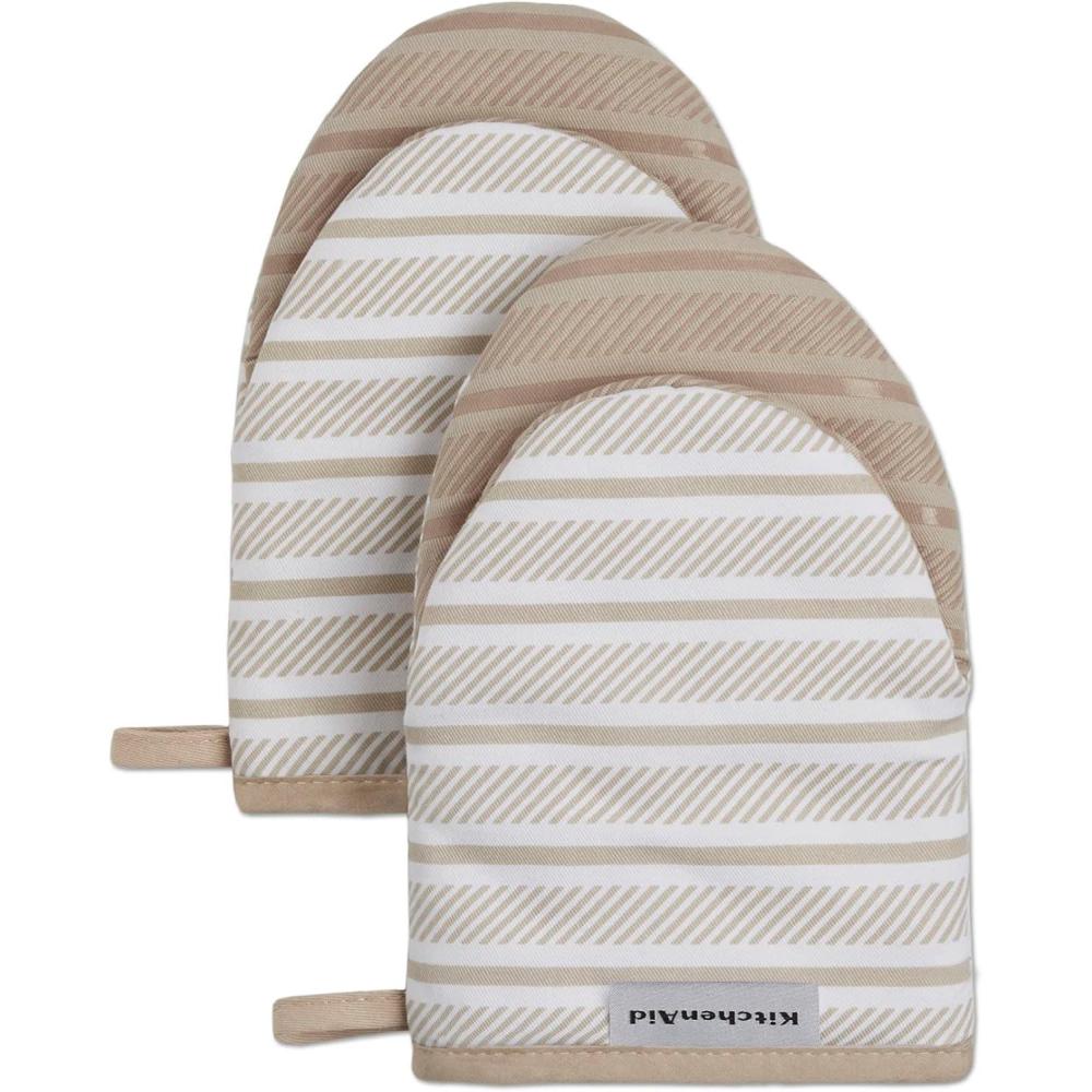 imageKitchenAid Albany Mini Oven Mitt 2Pack Set Dried Rose 55quotx8quotMilkshake