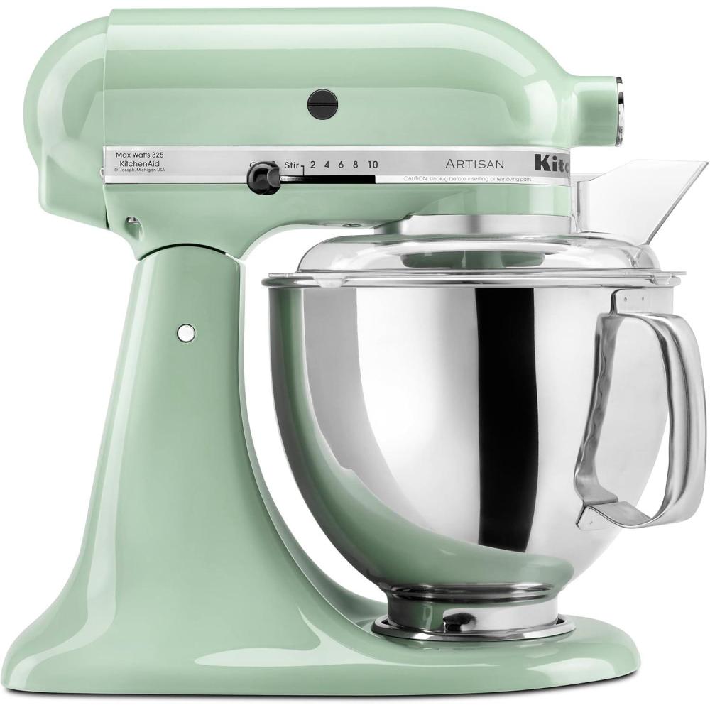 imageKitchenAid Artisan Series 5 Quart Tilt Head Stand Mixer with Pouring Shield KSM150PS Lavender CreamPistachio