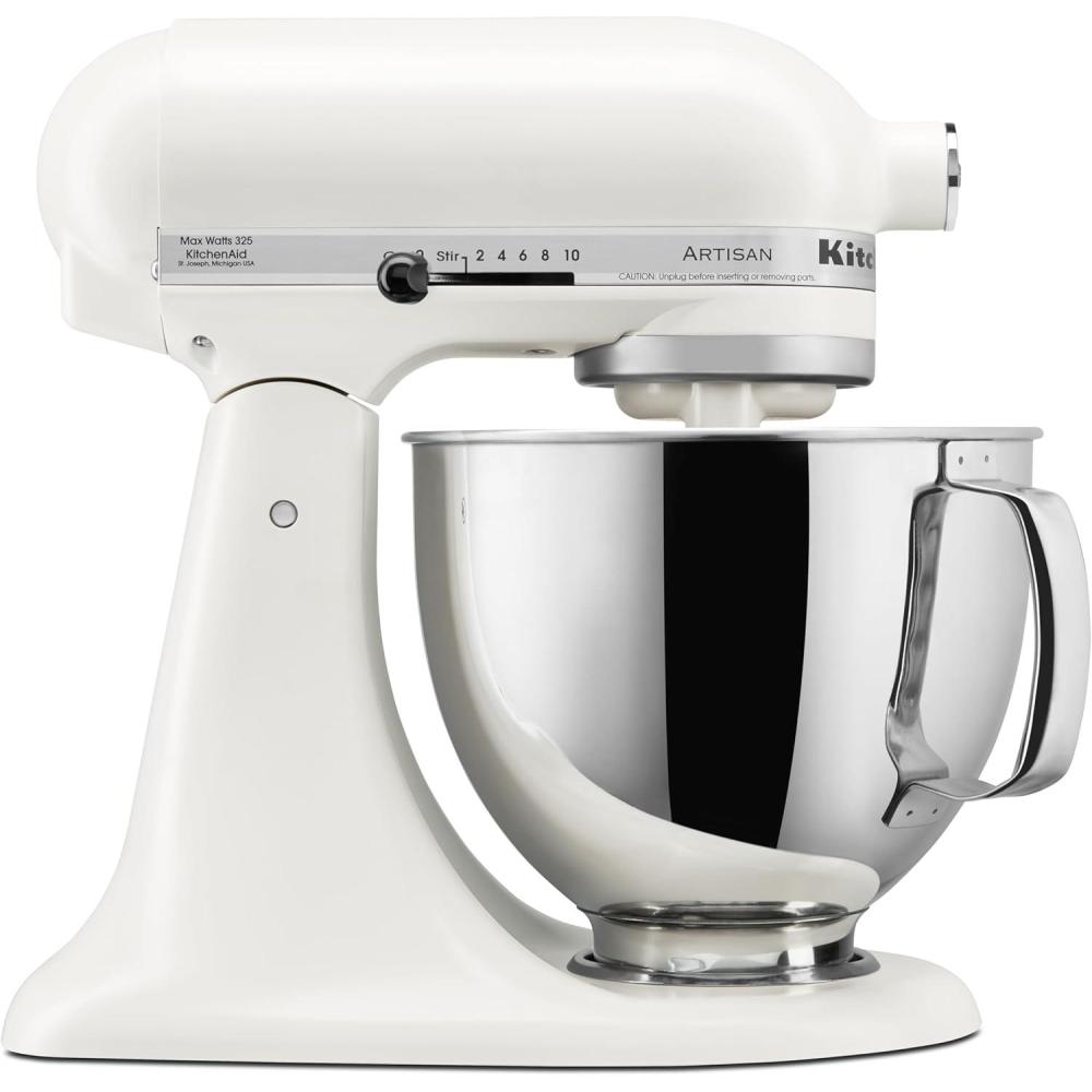 imageKitchenAid Artisan Series 5 Quart Tilt Head Stand Mixer with Pouring Shield KSM150PS Lavender CreamPorcelain