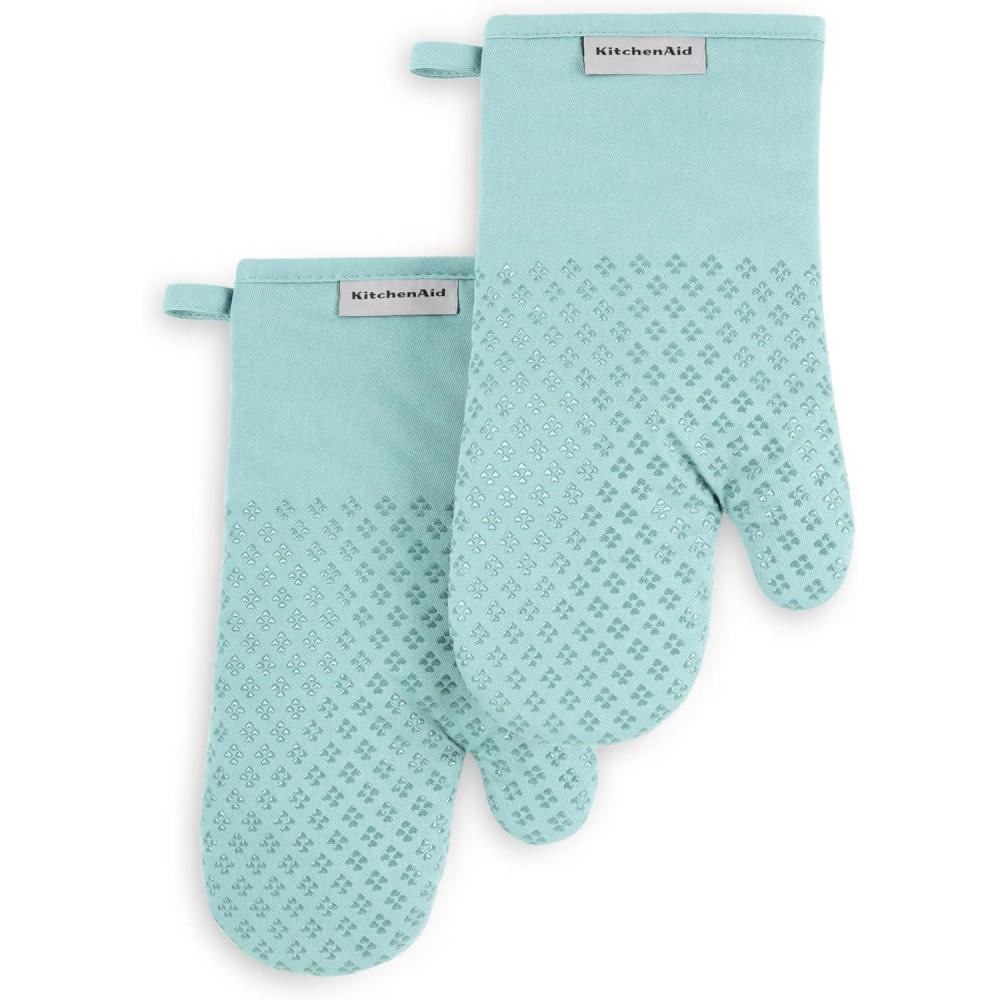 imageKitchenAid Asteroid Oven Mitt Set 7quotx125quot Aqua Sky 2 PieceMineral Water