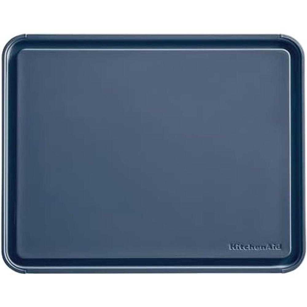 imageKitchenAid Classic Plastic Cutting Board with Perimeter Trench and Non Slip Edges Dishwasher Safe 11 x 14 inch Ink BlueInk Blue