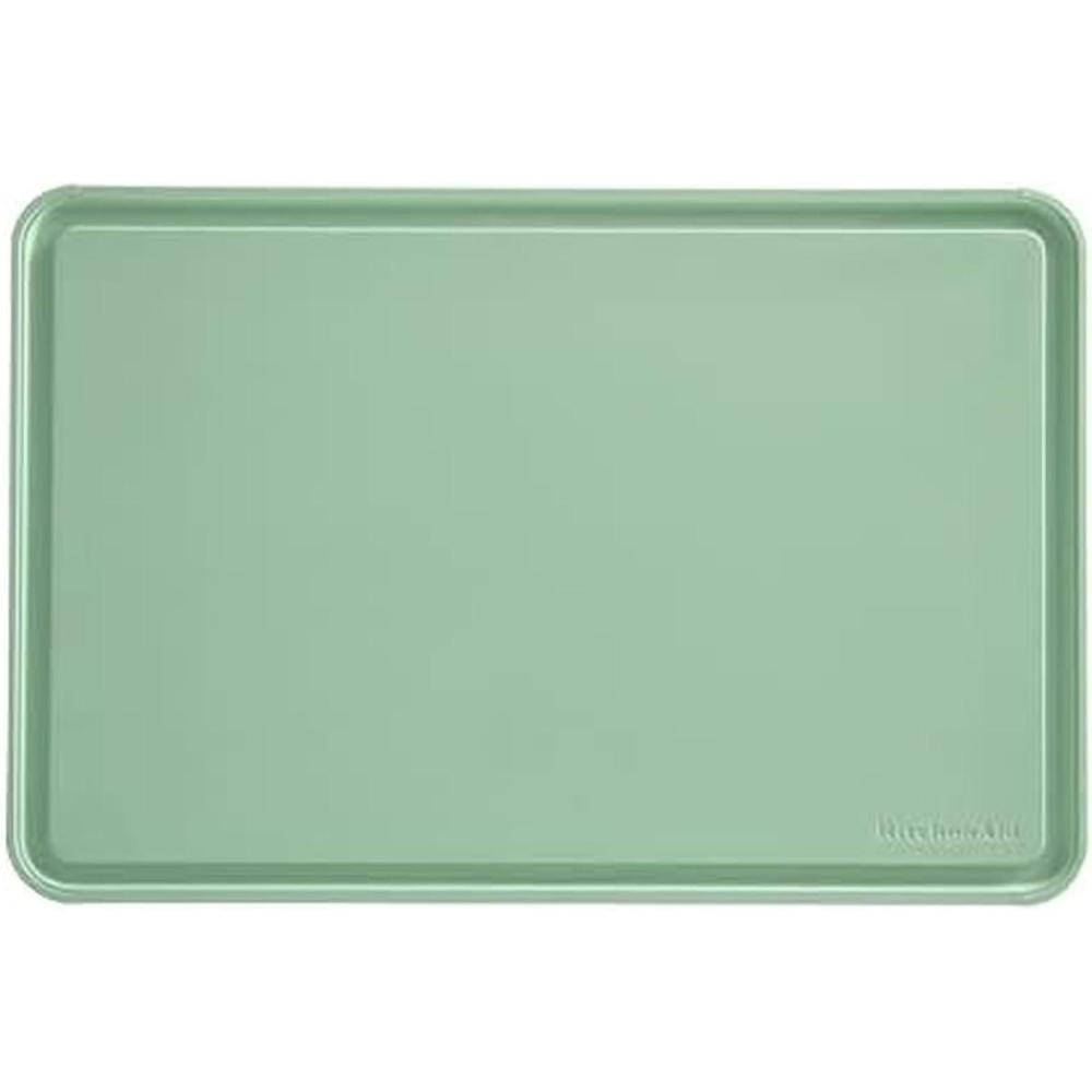 imageKitchenAid Classic Plastic Cutting Board with Perimeter Trench and Non Slip Edges Dishwasher Safe 8 x 10 inch Ink BlueGreen