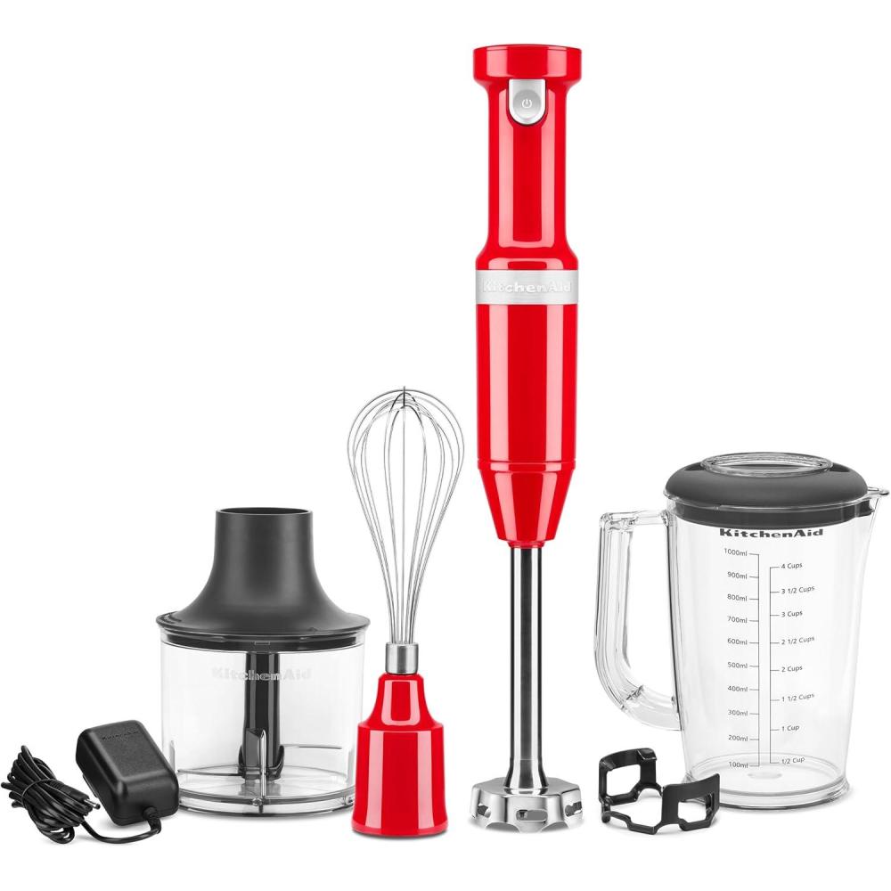 imageKitchenAid Cordless Variable Speed Hand Blender with Chopper and Whisk Attachment  KHBBV83