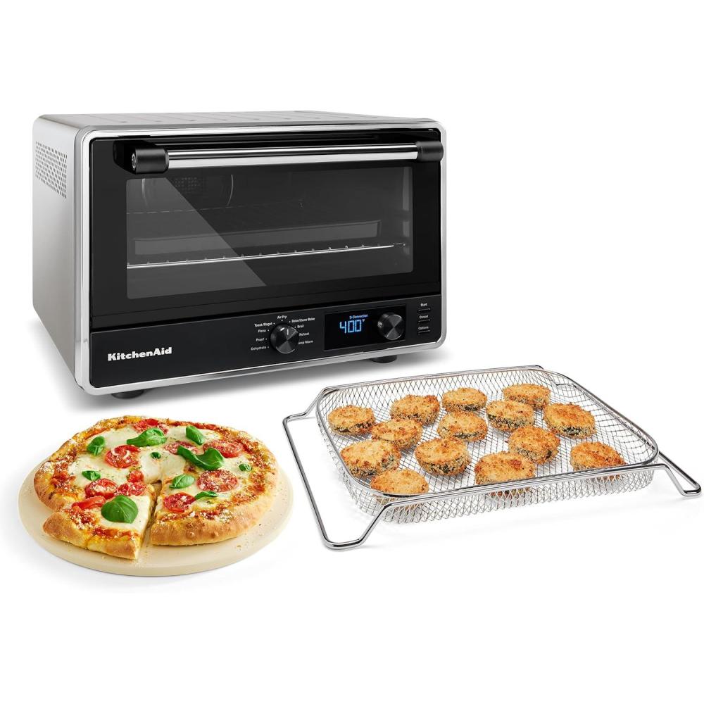 imageKitchenAid Digital Air Fry Countertop Oven KCO124BM Black MatteContour Silver