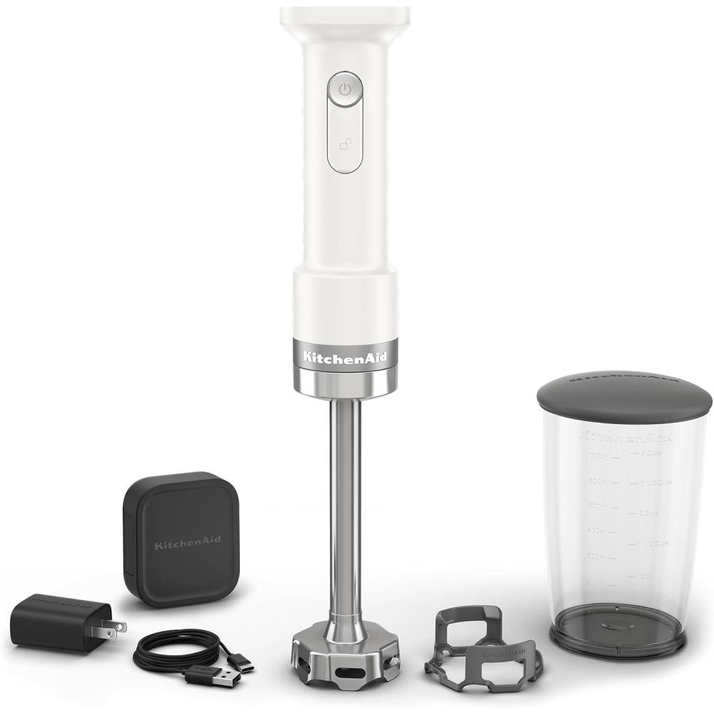 imageKitchenAid Go Cordless Hand Blender  battery included KHBRV71 Porcelain WhitePorcelain White